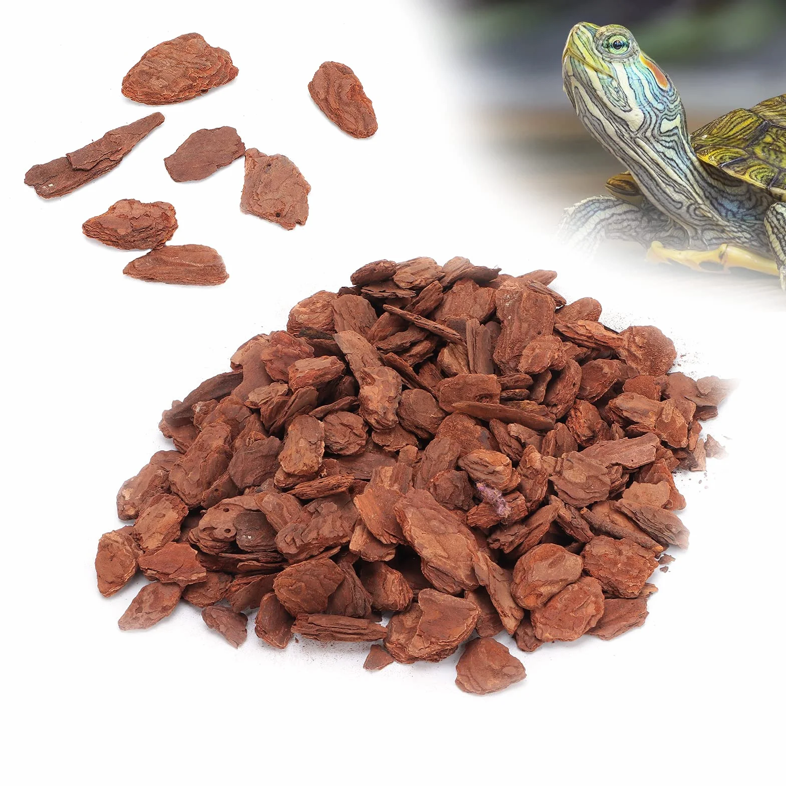 250G Écorce de Pin pour Reptiles Substrat Naturel Granulés Fins Terrarium