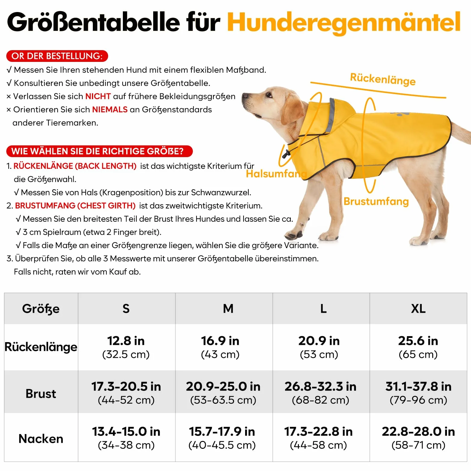 Manteaux Imperméables pour Chiens avec Capuchon et Réfléchissantes - Poncho de Pluie Taille XL