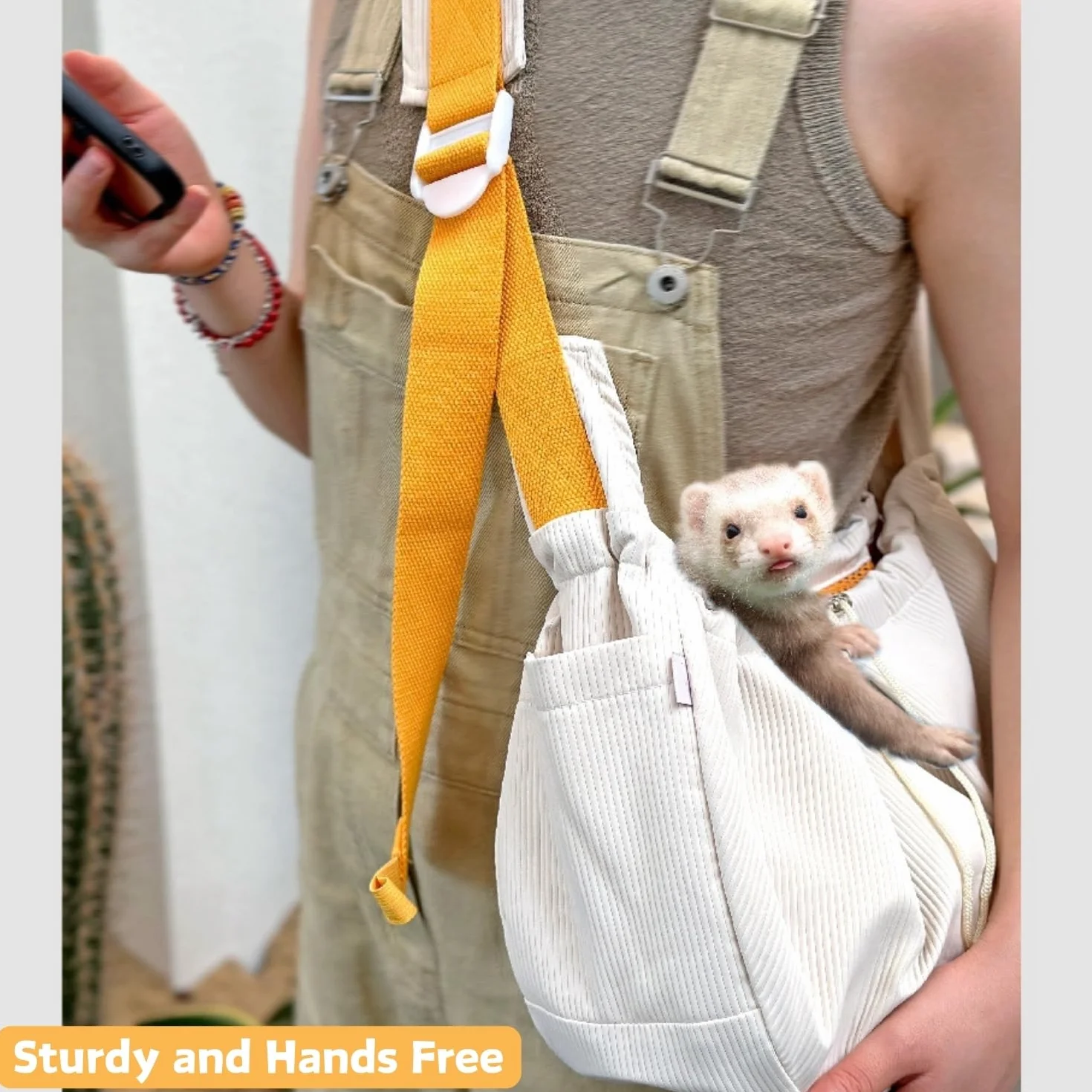 Sac de Transport en bandoulière pour Furet avec Sangle réglable Mains Libres