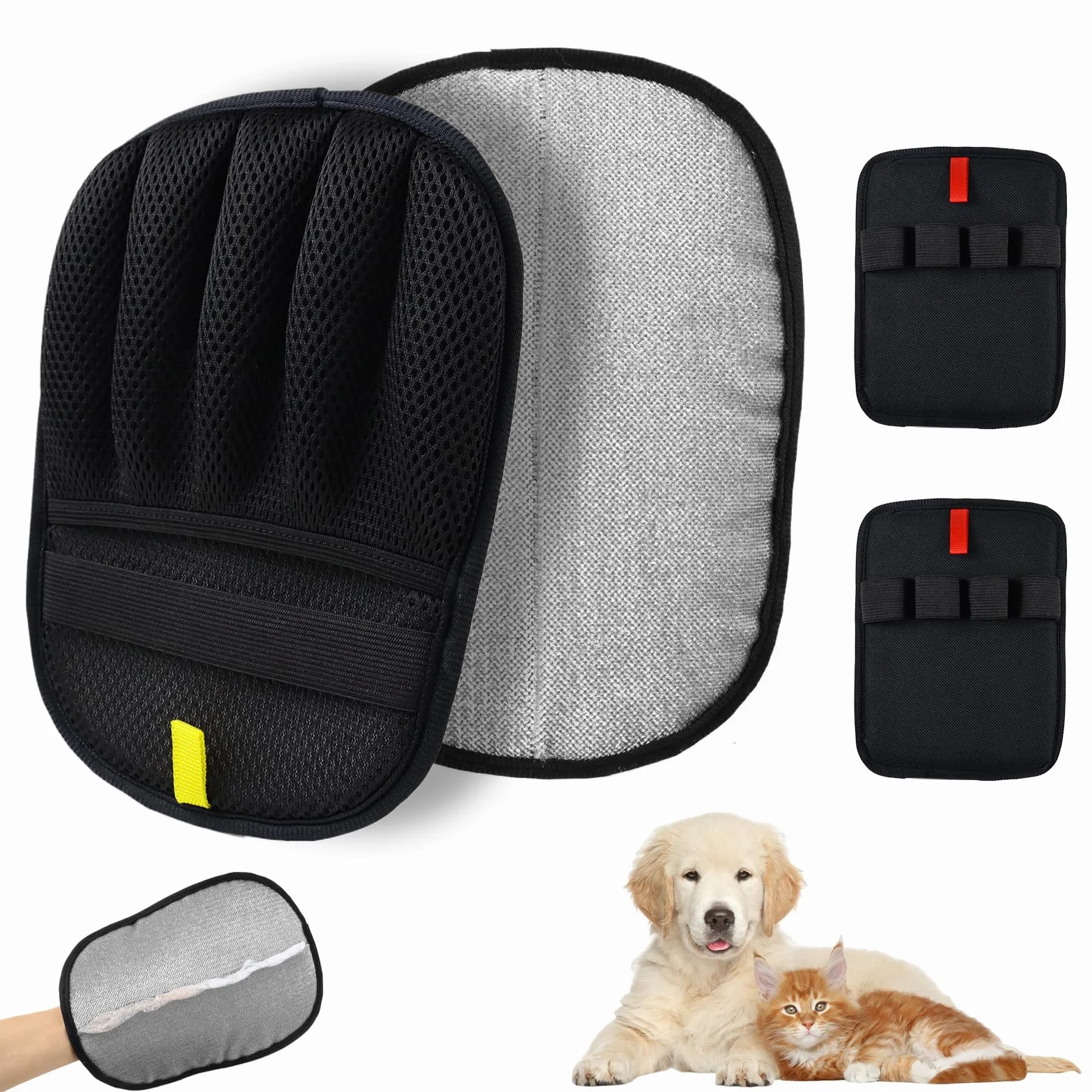 Gant Anti Poils Animaux Double Face Réutilisable pour Tapis Canapé Chien Chat