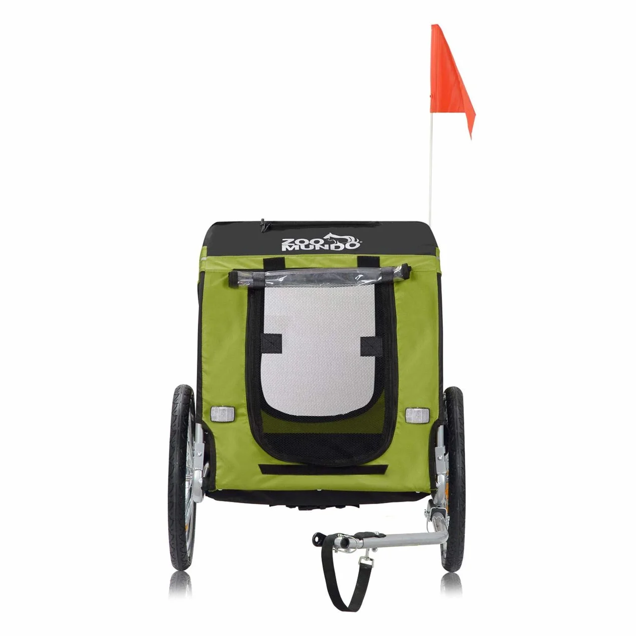 Zoomundo Remorque Velo pour Chien Transport Animaux Vert/Noir