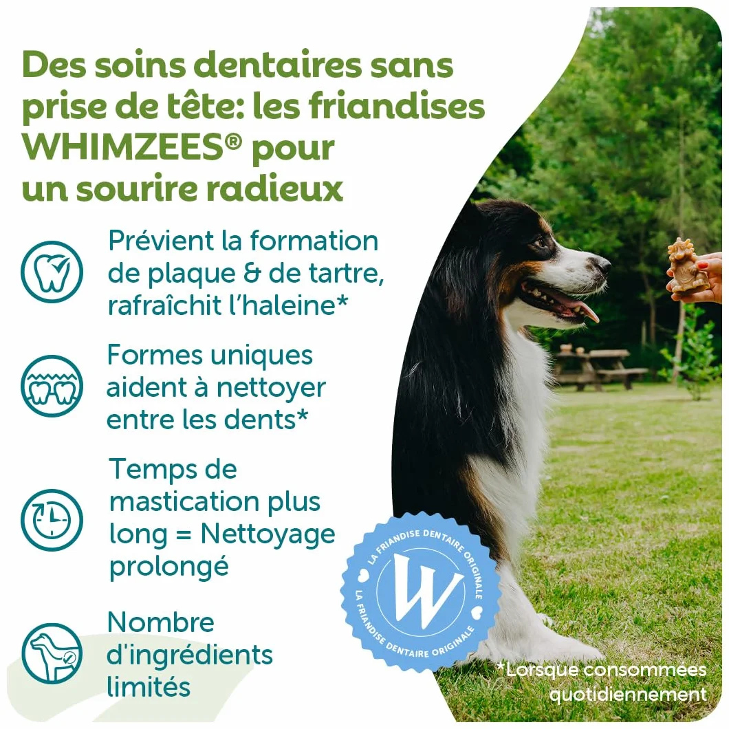 WHIMZEES Hérisson L, 6 Pièces – Friandises Naturelles pour Grands Chiens
