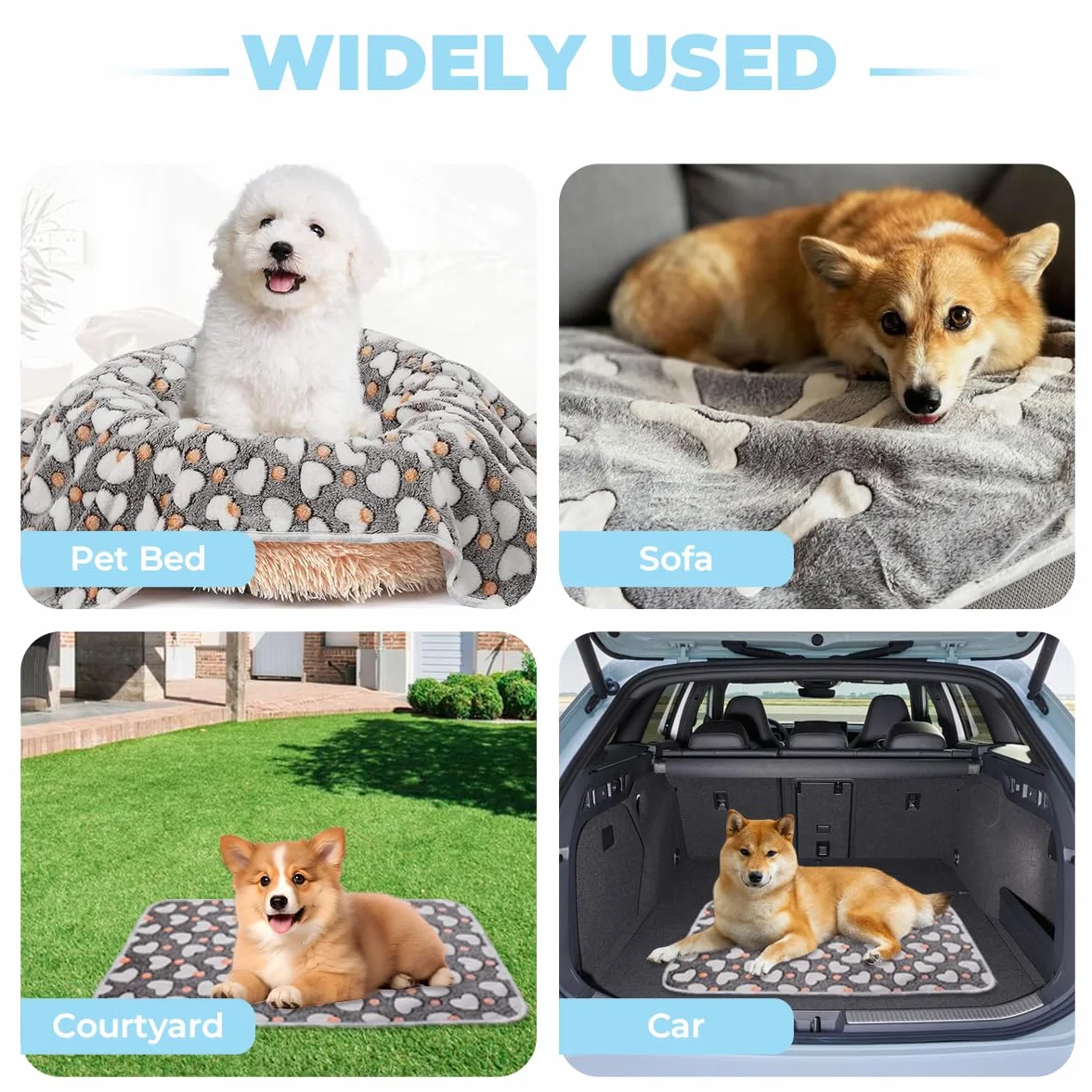 Couverture pour Chien Chat 40x60 cm Plaid Polaire Flanelle Lavable Pelucheuse