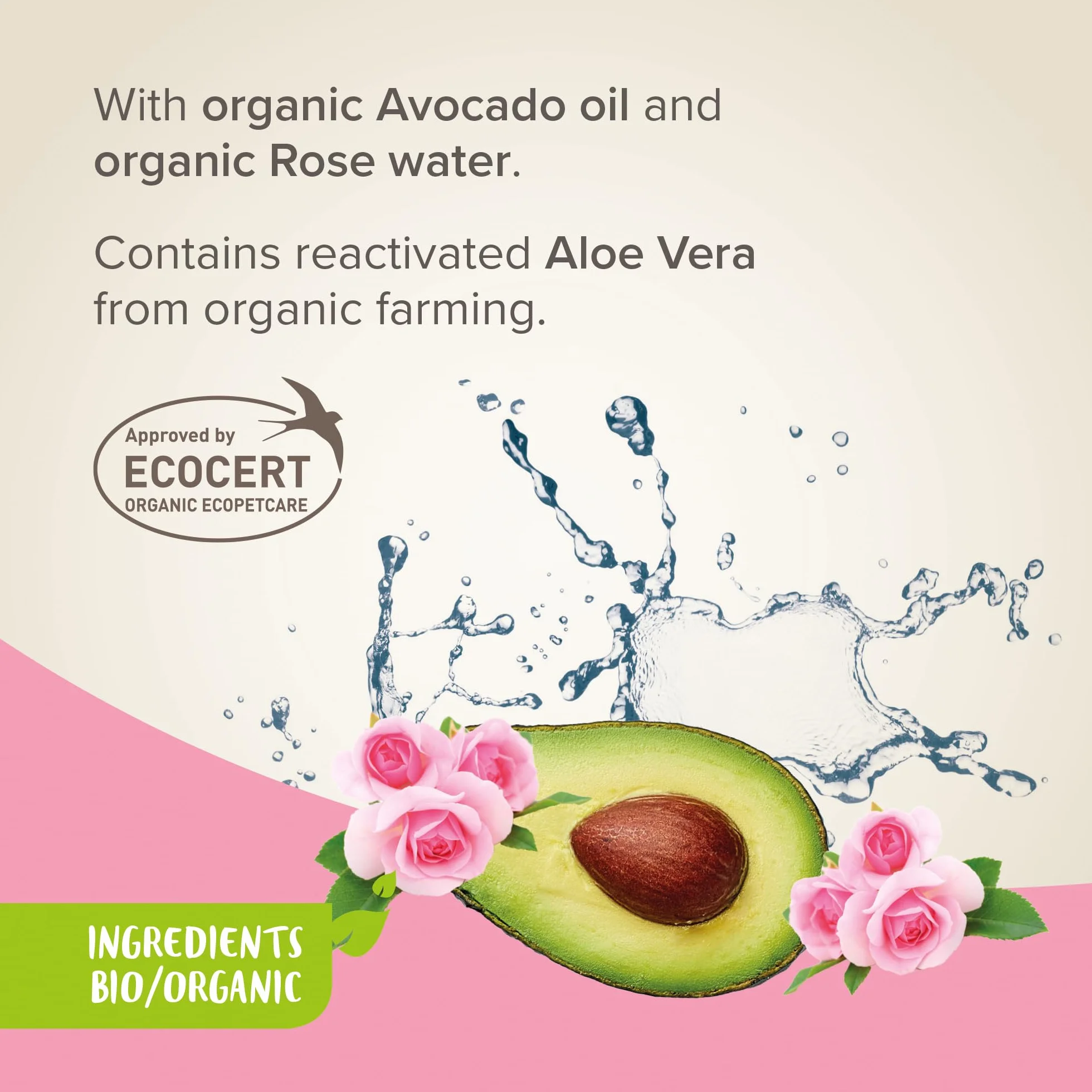 BEAPHAR Shampoing Éco-certifié pour Chat et Chaton à l'Aloe Vera, Huile d'Avocat et Rose Bio pH Neutre 200 ML