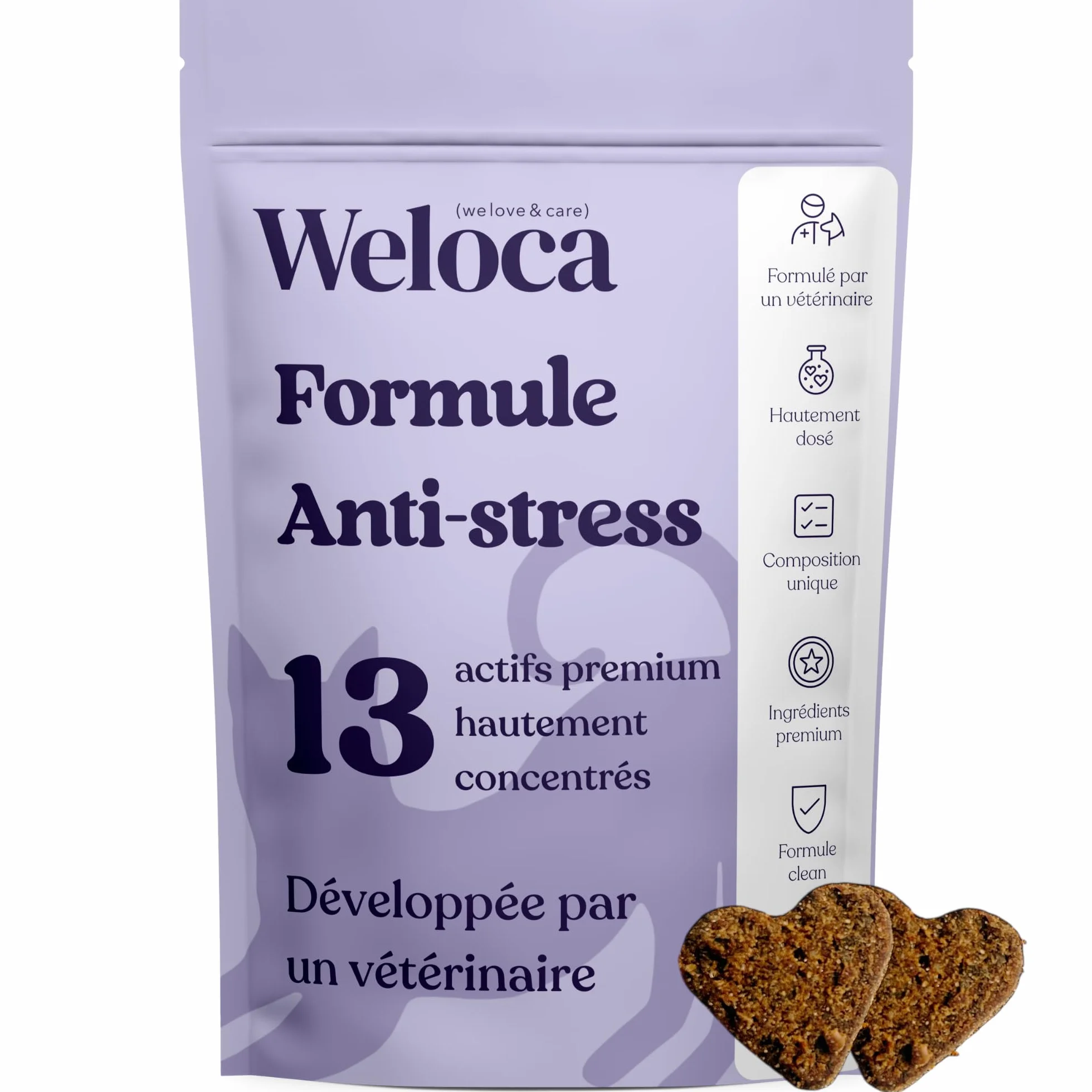 Anti-stress Chat 120 bouchées naturelles apaisant problèmes comportementaux calmant