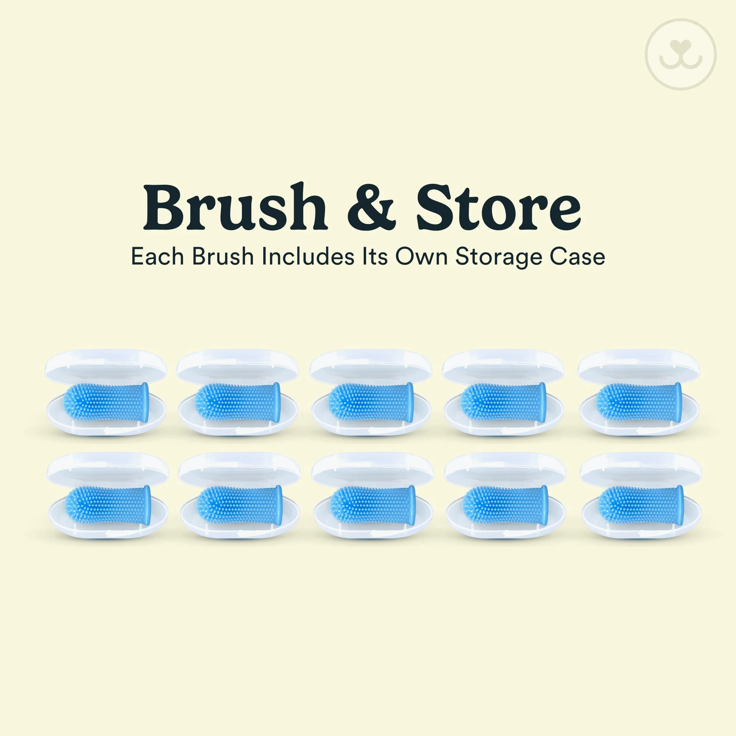 Jasper Lot de 10 brosses à dents pour chien, brosse à dents pour animaux domestiques, brosse à dents pour chat, kit de soins dentaires et de nettoyage des dents, brosse à dents pour animaux