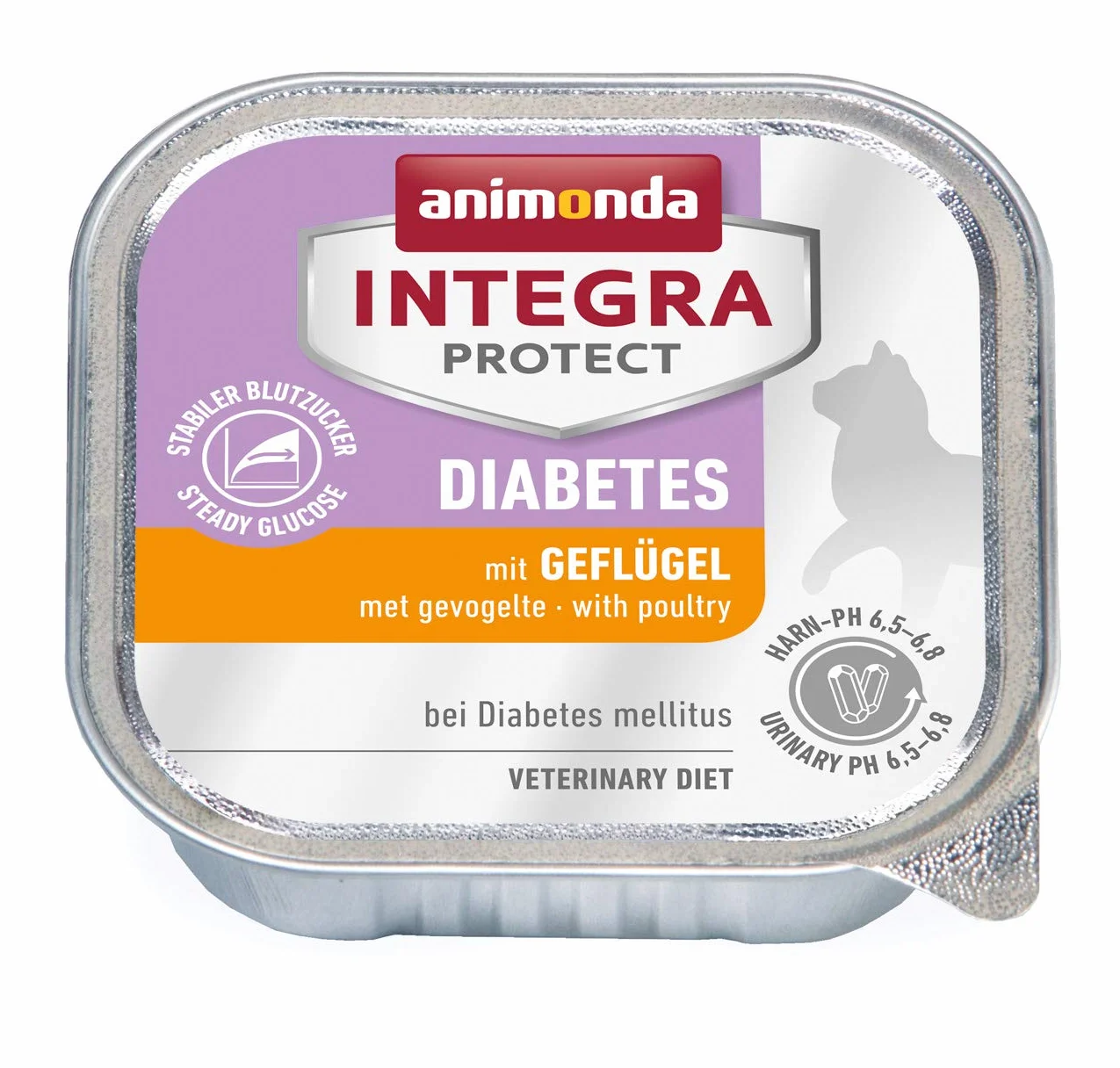 animonda INTEGRA PROTECT Nourriture pour chat humide diabète volaille (6 x 100 g), recommandée par le vétérinaire en cas de diabète sucré, aliment diététique développé avec des vétérinaires pour chats