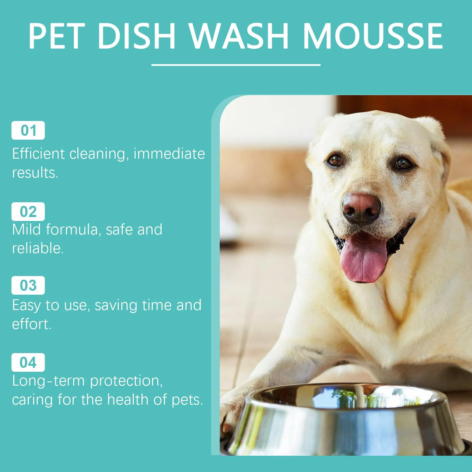 Mousse nettoyante pour gamelle animal domestique 150 ml usage quotidien nettoyage doux