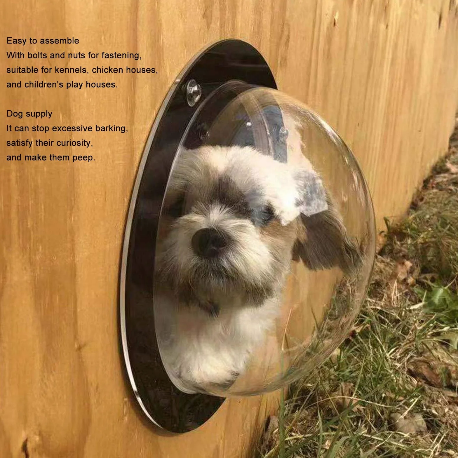 Dôme Fenêtre pour Chien en Acrylique Accessoire Maison