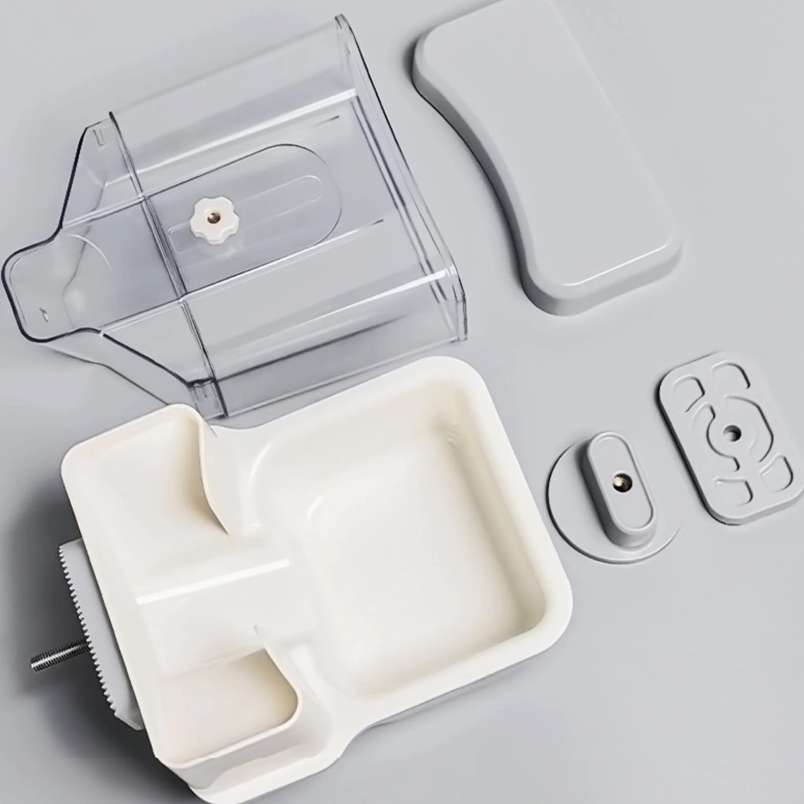 Distributeur Automatique de Nourriture pour Animaux 800ml sans Alimentation Réglable Gris