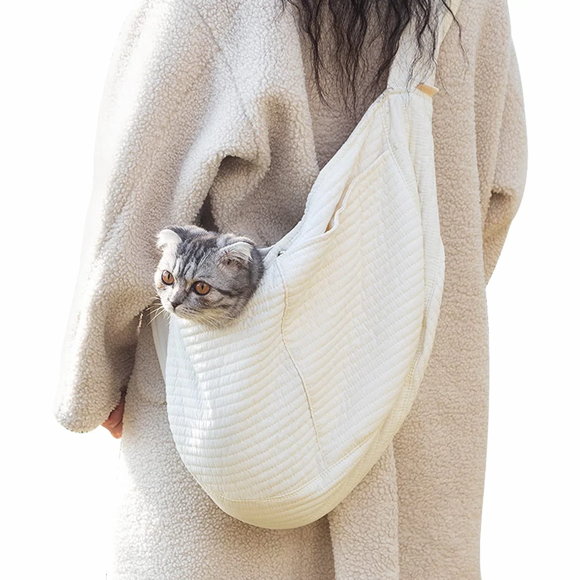 Sac Bandoulière pour Chien et Chat Tianher Transport Portable Mains Libres, Adapté aux Petits Chiens et Chats (Small)