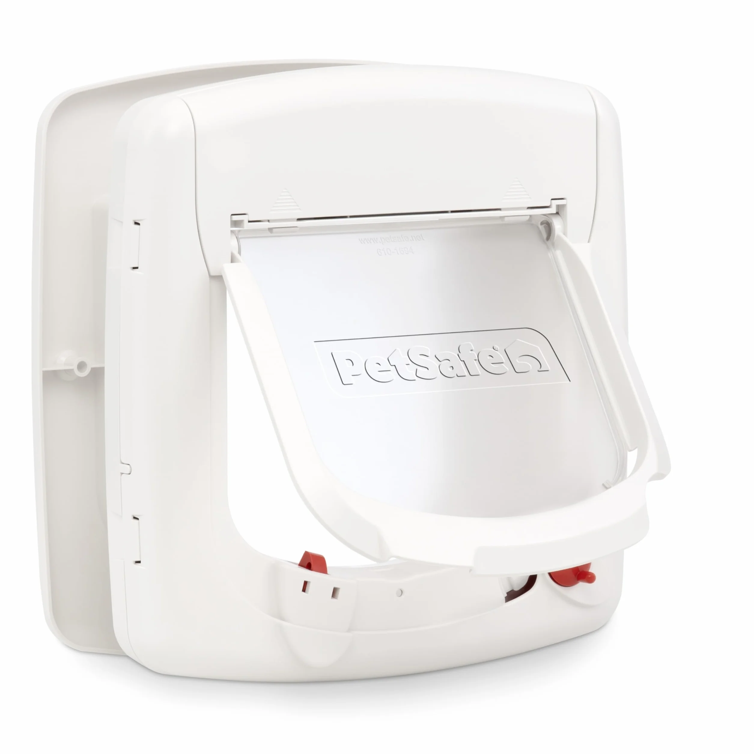 Petsafe Chatière Magnétique Deluxe Staywell pour Chat avec Verrouillage 4 Positions Collier Clé Magnétique Blanc