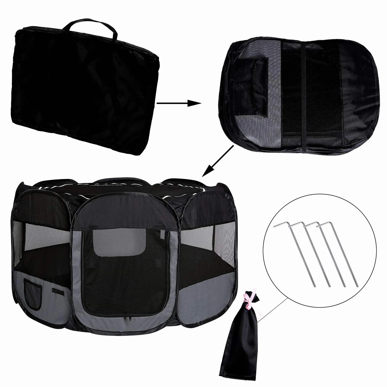 Enclos à Deux Niveaux pour Lapins en Plastique 145x73x93 cm, Extensible pour Petits Animaux, Assemblage Simple