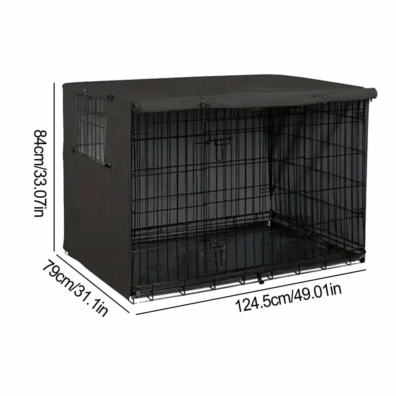 Housse De Cage pour Chien Imperméable Tissu Oxford Protection Durable