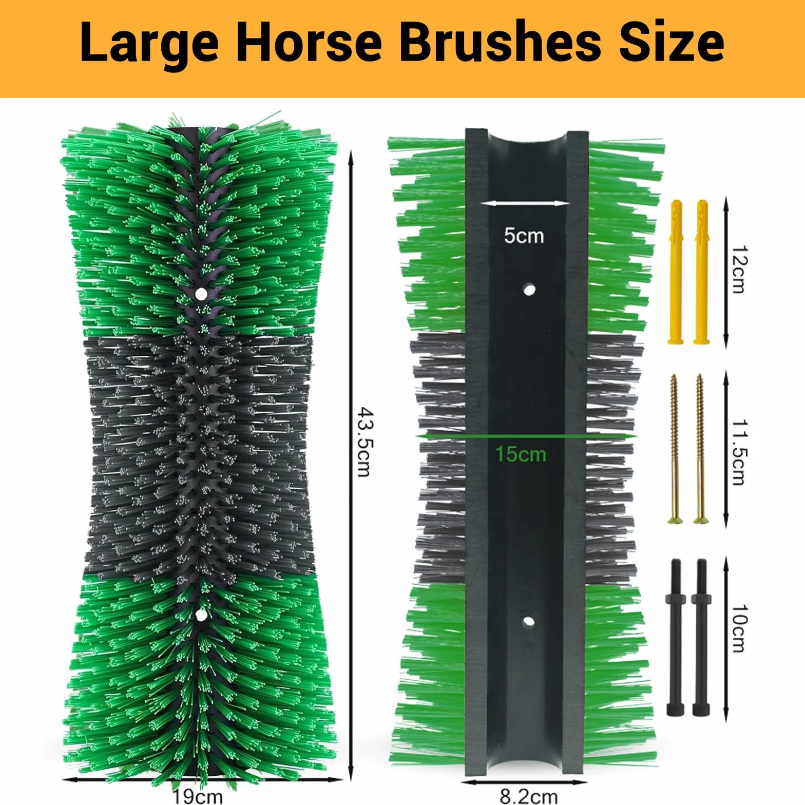 Lot de 2 brosses à gratter pour chevaux et bétail, toilettage et massage