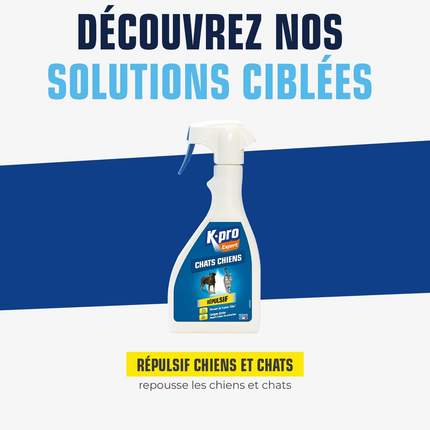K.PRO Répulsif Chiens et Chats 500ml Action Immédiate Extérieur Intérieur