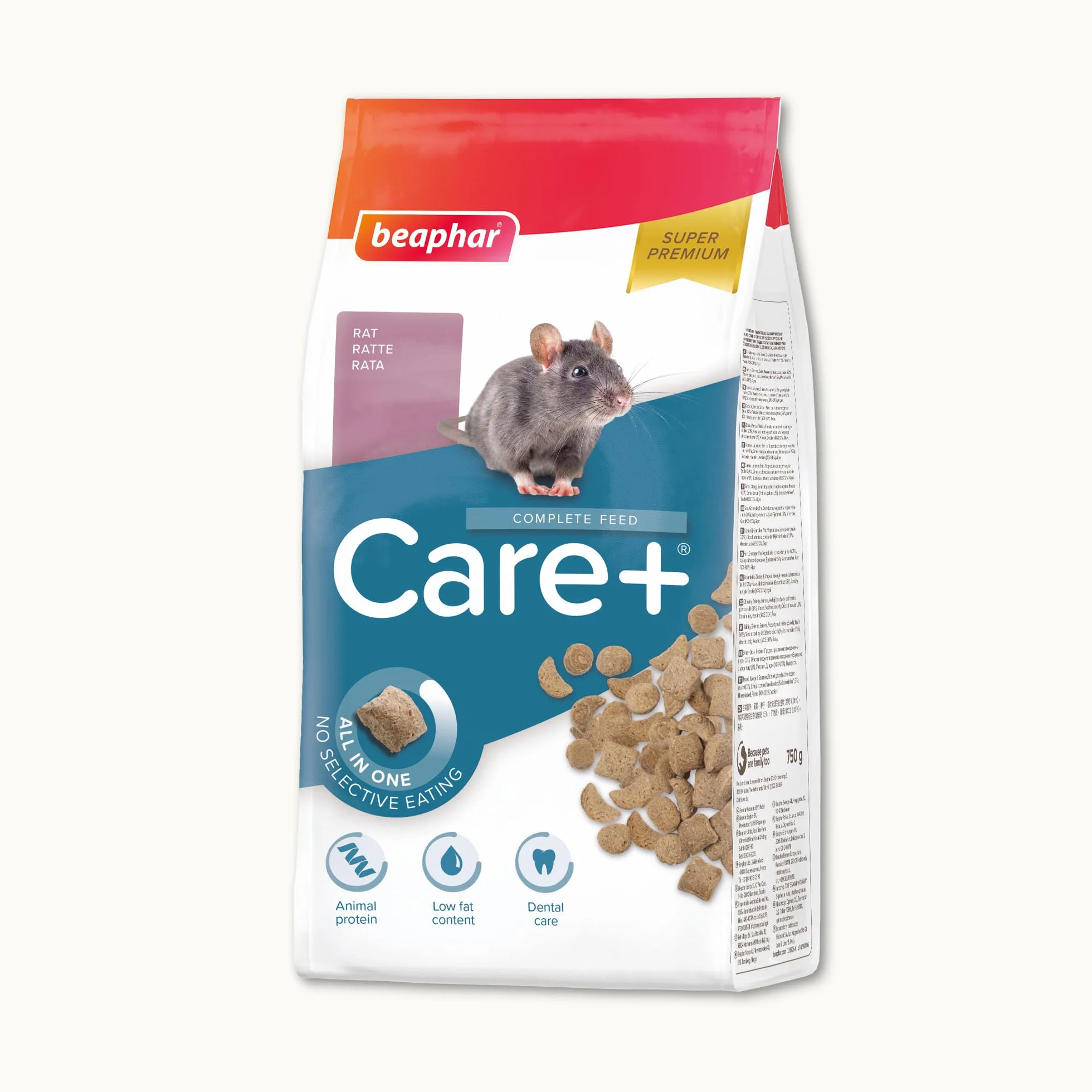 BEAPHAR Care+ Alimentation Super Premium extrudée pour Rat 700g