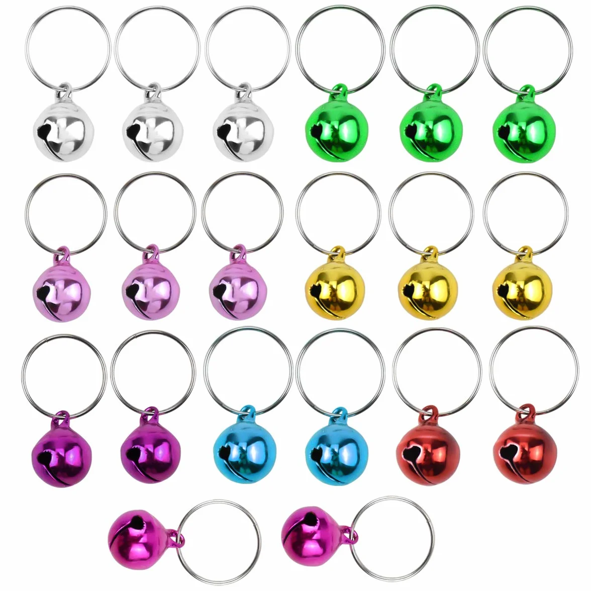 Jinlaili 12mm Grelots Pendentifs pour Collier de Chien et Chat Animaux de Compagnie Cloches de Noël