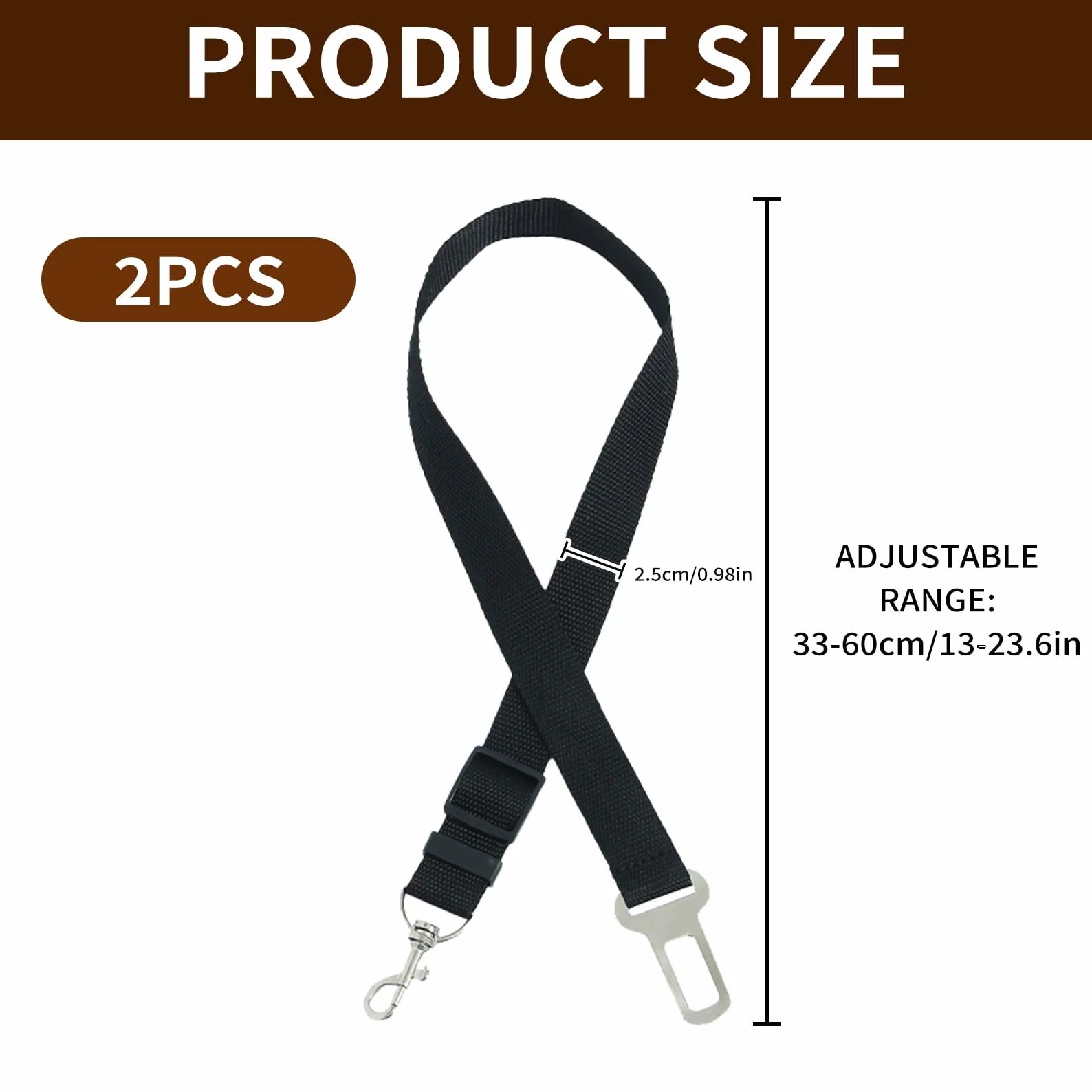 Harnais Ceinture Chien Voiture Sécurité Accessoires Attache Rallonge Transport pour Chats Chiot