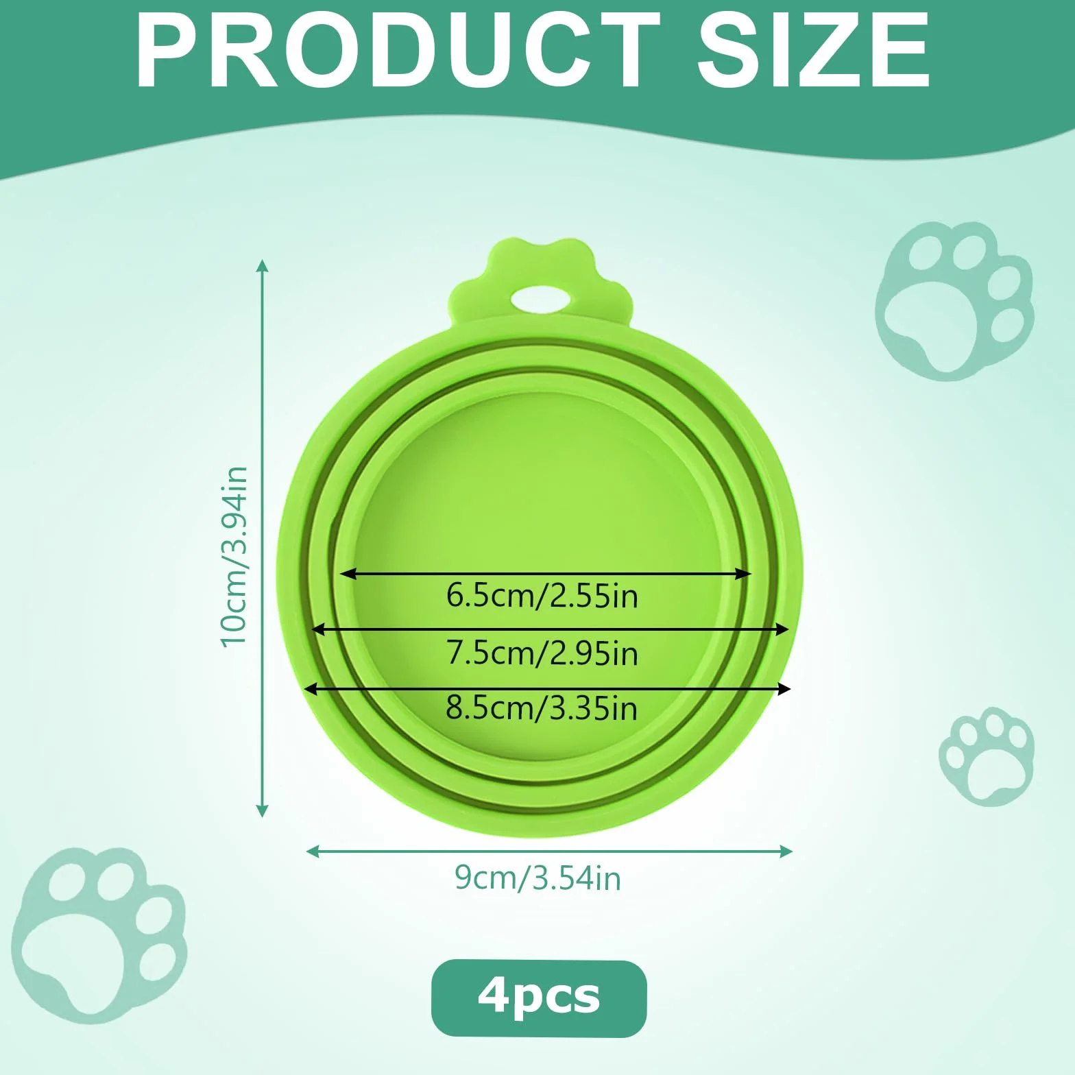 4 Pièces Couvercles Silicone de Conserve, Couvercles de Conserve pour Chien Chat Alimentaire Universels, Pet Food Can Lids, 3 en 1 Couvercle Boite de Conserve pour Le Stockage des Aliments