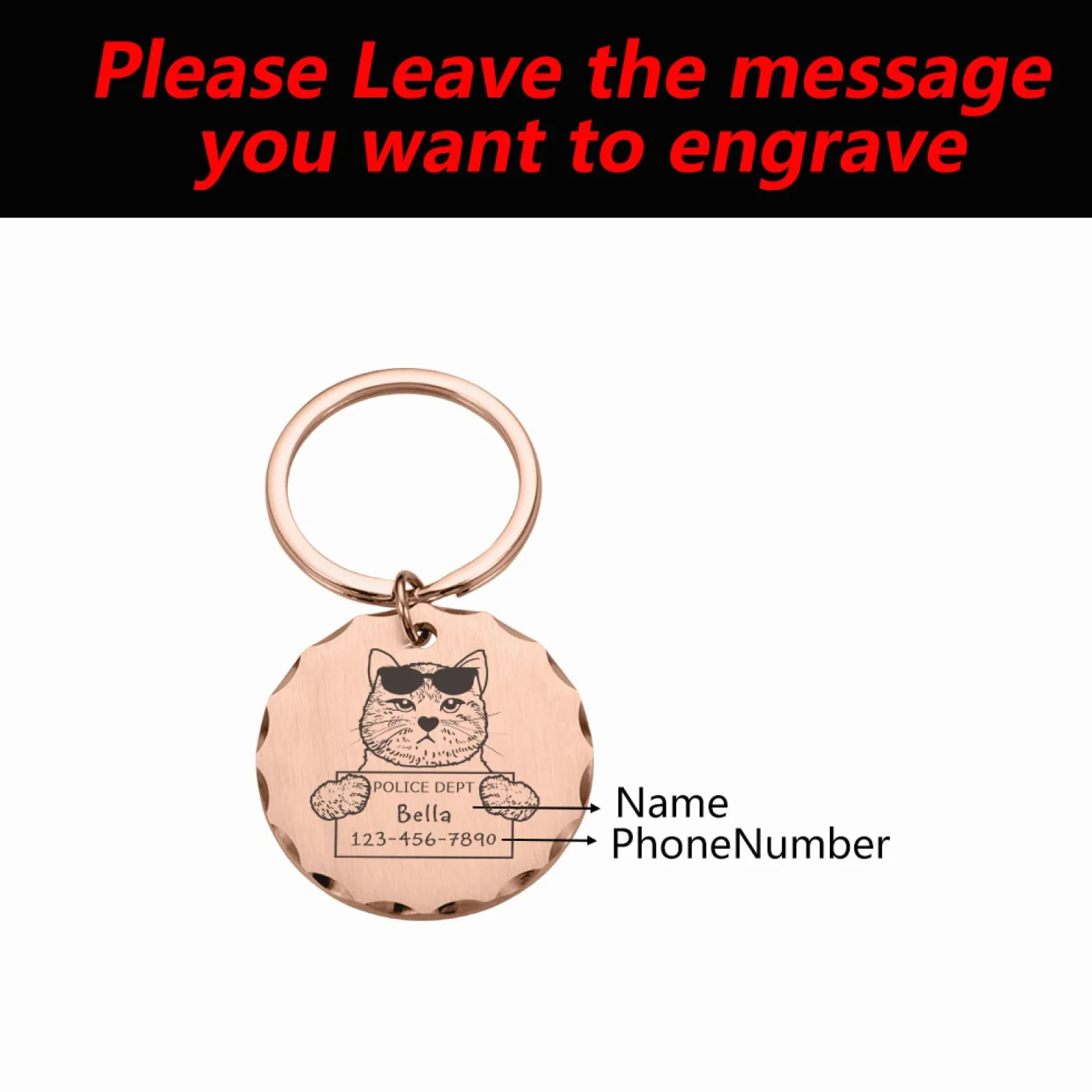 Étiquette D'identification De Chien Étiquettes Pour Animaux De Compagnie Gravées Personnalisées Étiquettes Personnalisées Pendentif Anti-perte Plaque Signalétique Pour Accessoire De Collier