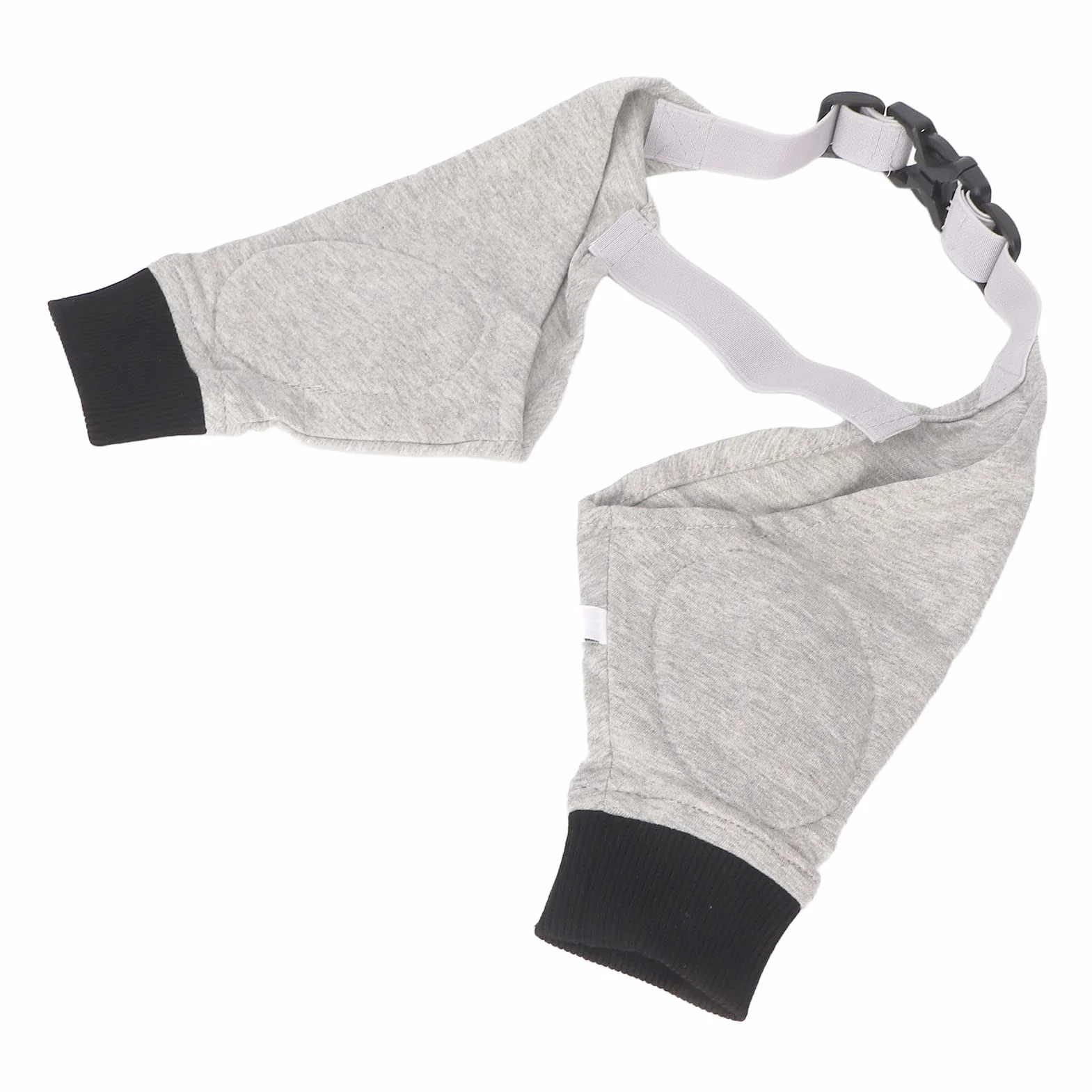 Protège-coude Chien Respirant Réglable Chauffant Articulations Manchon Jambe Avant Coton Polyester Gris Noir L