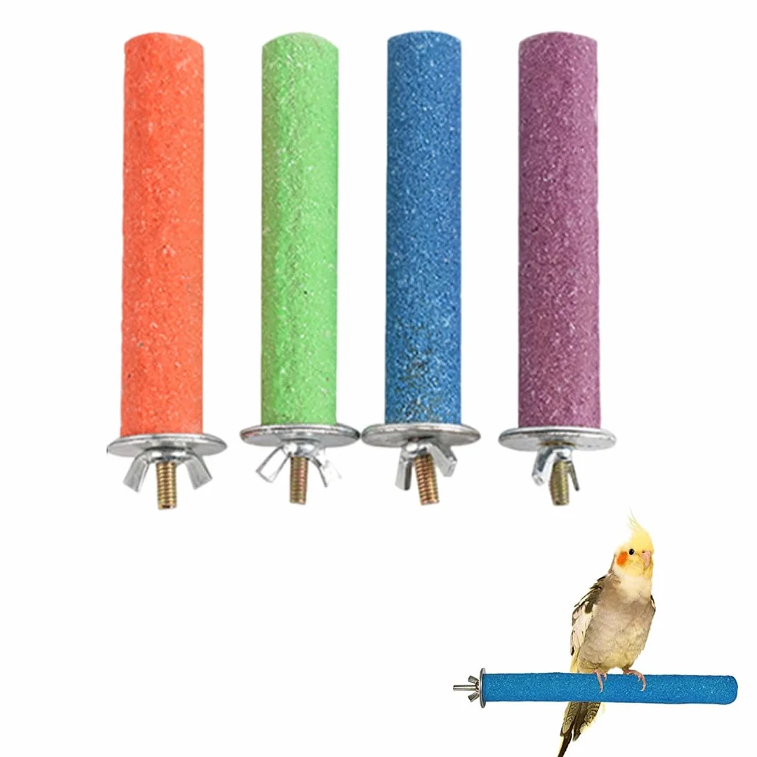 Perchoirs pour Cages à Oiseaux, Perroquet Cage Perche, bâtons Support Bois pour Perruches Canaries