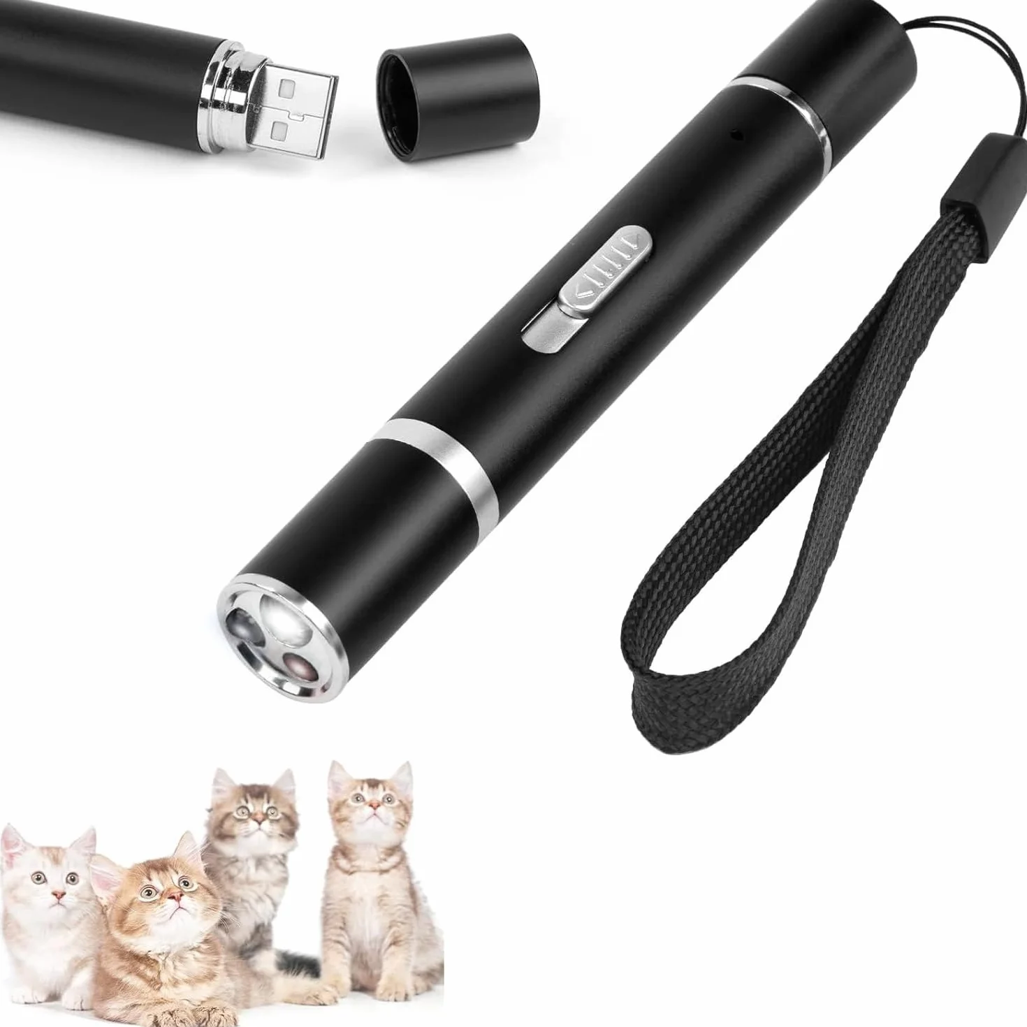 Jouet Chat Interactif LED Rechargeable USB pour Chat et Chien