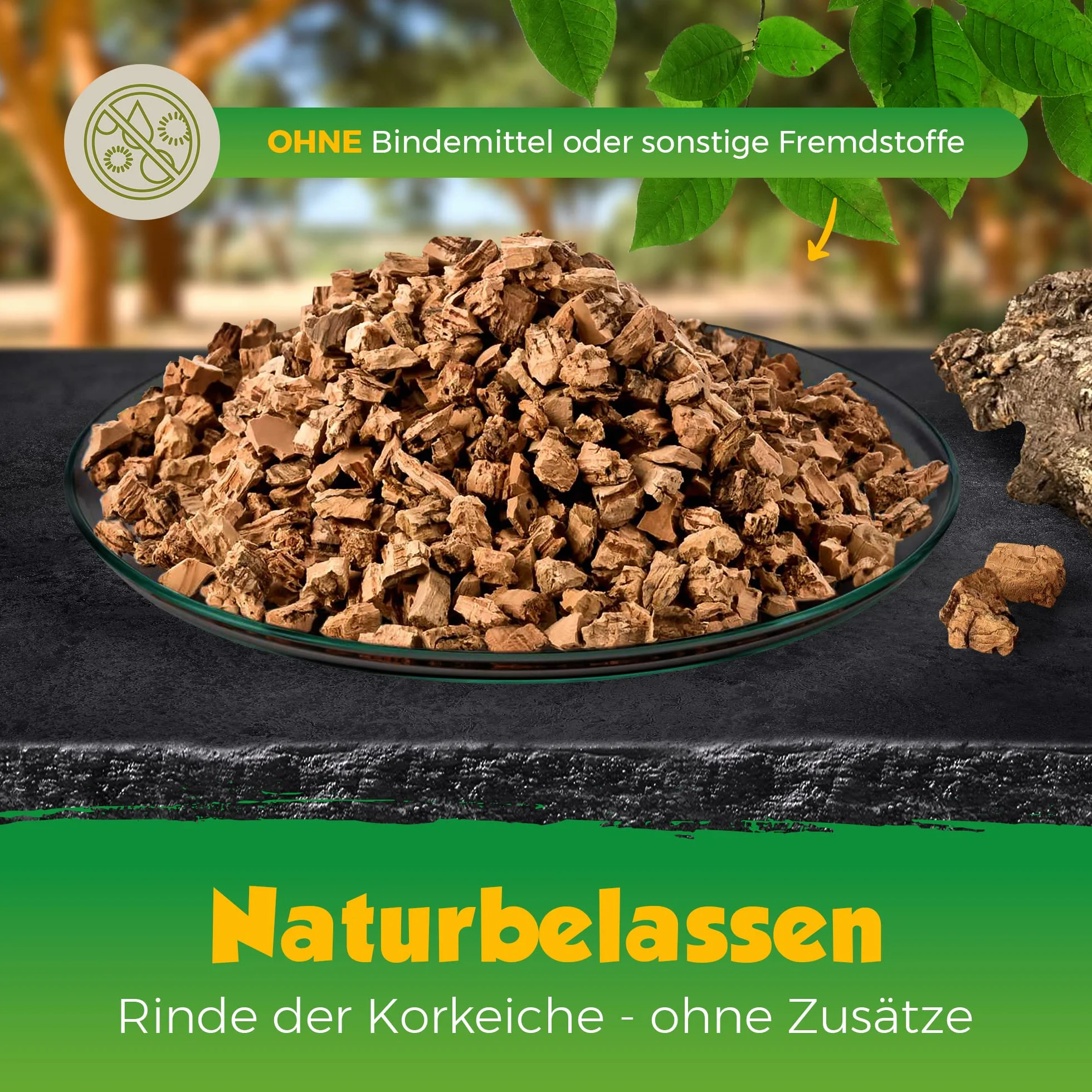 Granulés de liège 10 litres 2-4 mm substrat terrarium Kork-Deko