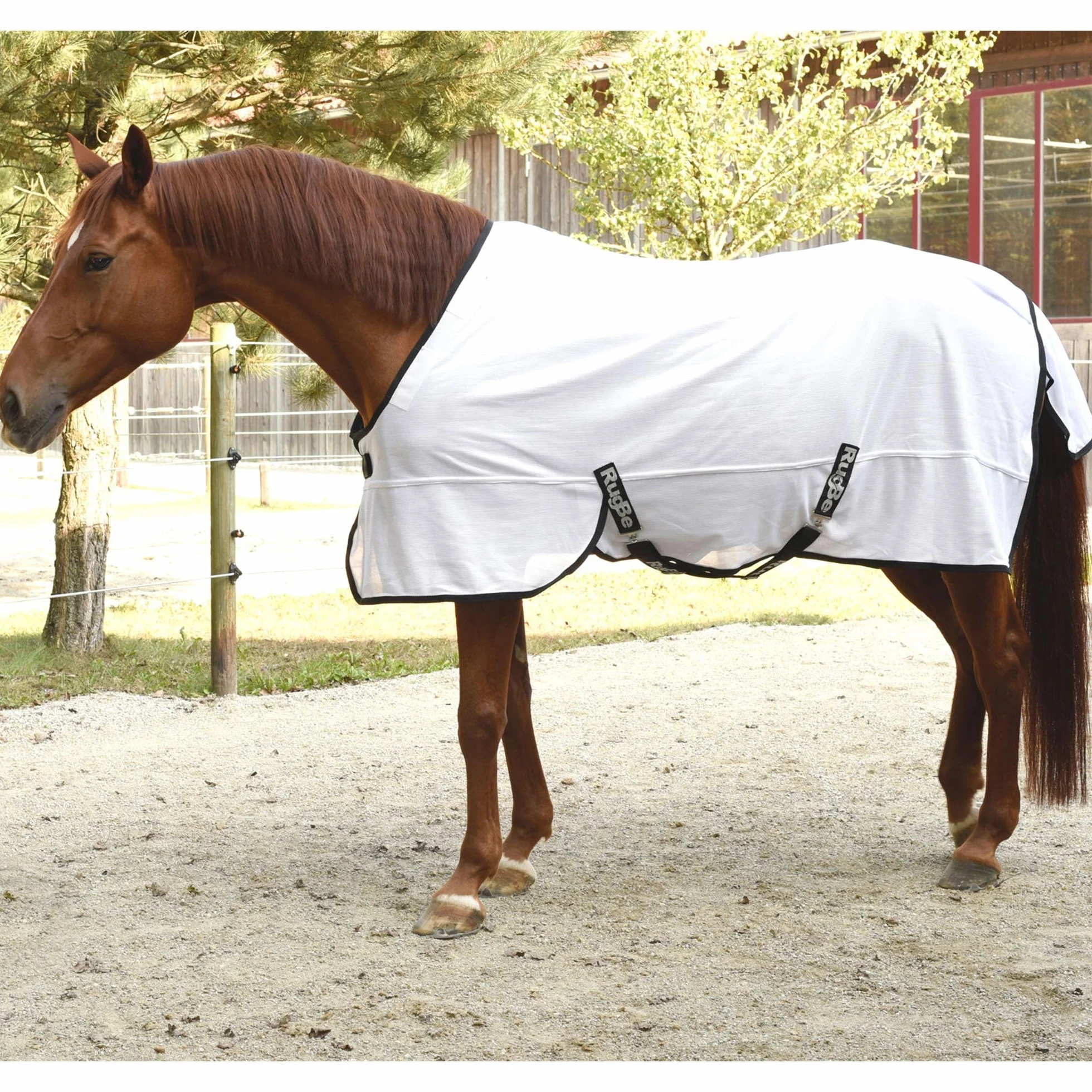 Kerbl Couverture Rugbe Superfly Blanche 145 Cm Cheval Taille M