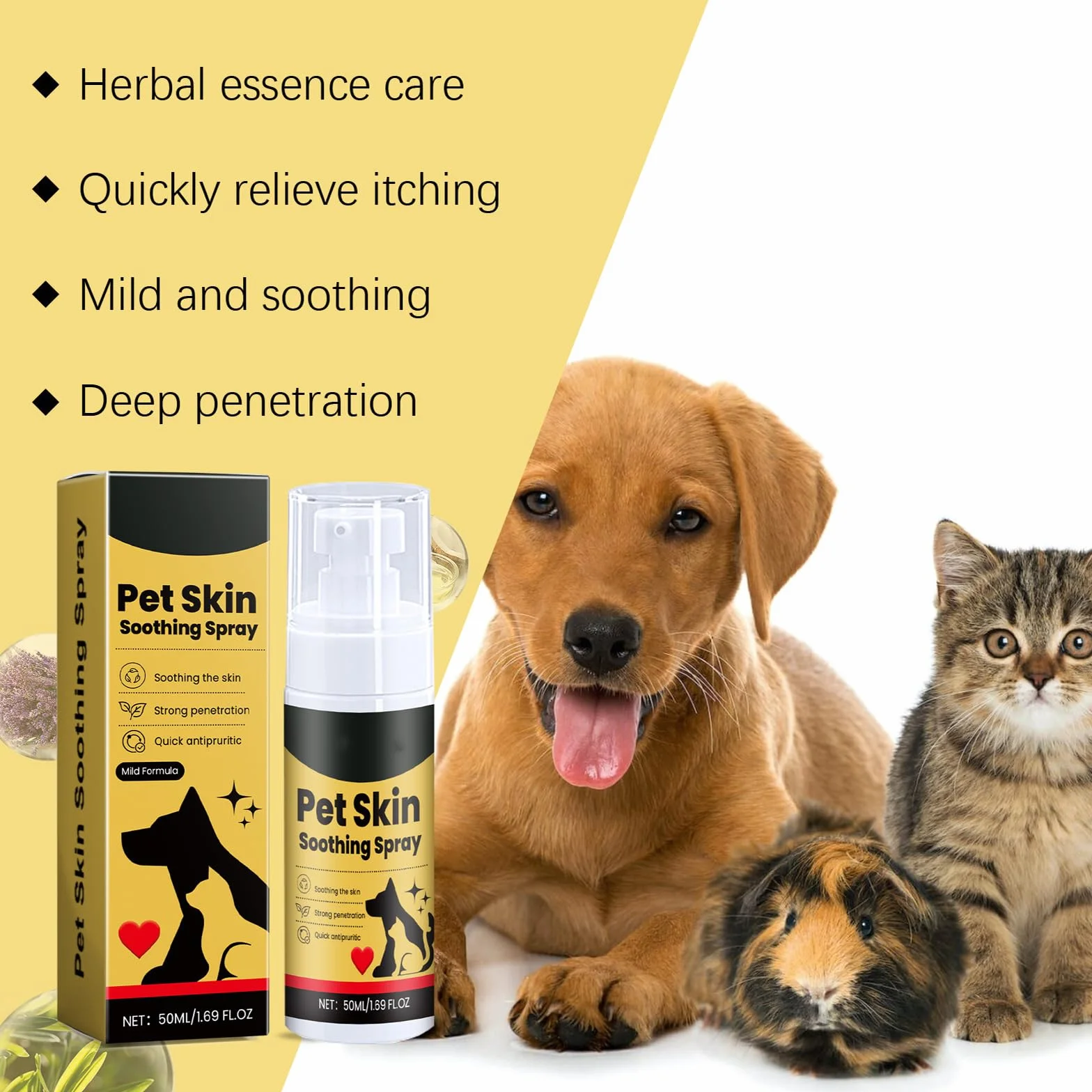 Spray De Guérison pour Animaux, Pet Wound and Skincare Spray, Pansement Liquide pour Plaies Chien