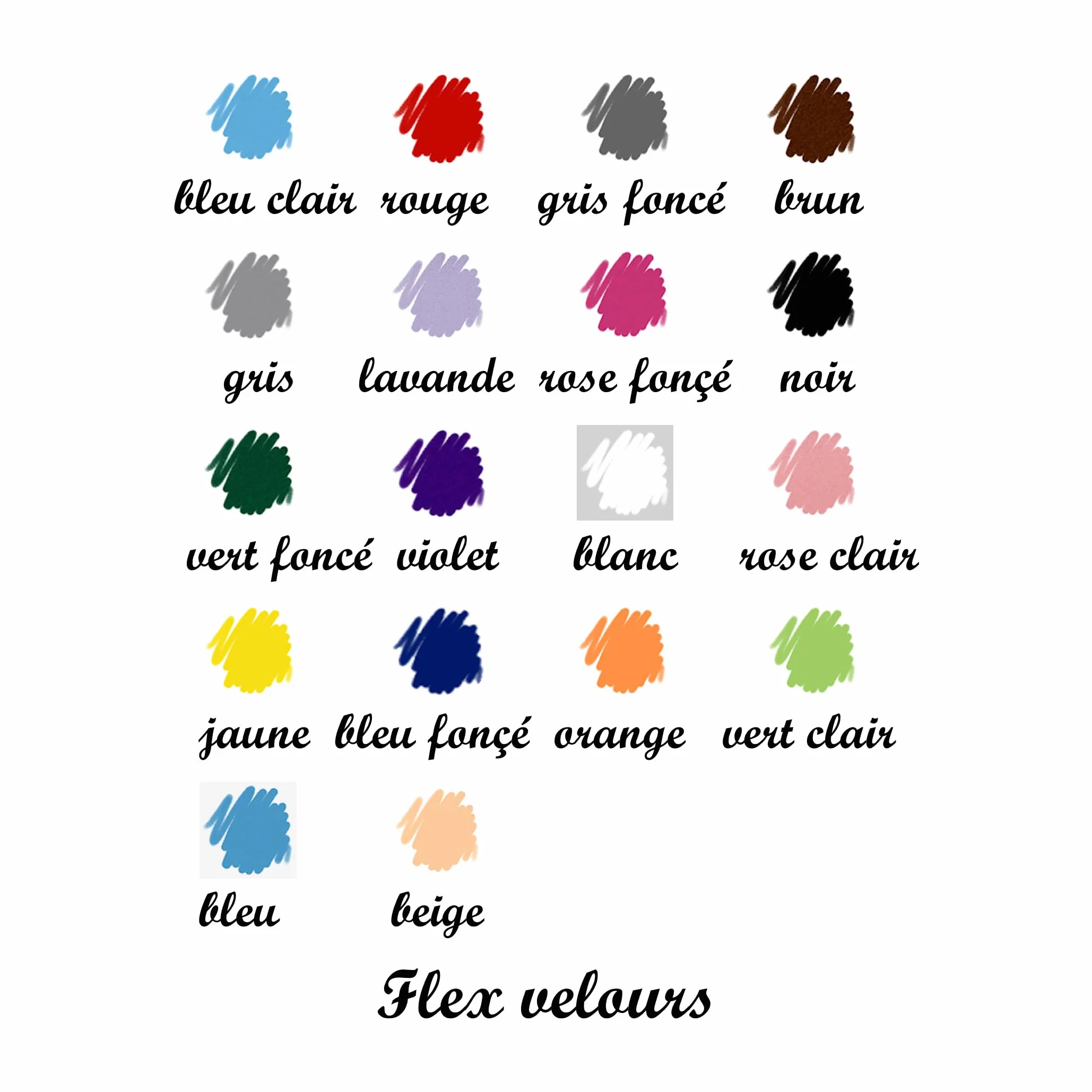 Patch Velours écriture 1 appliqué thermocollant personnalisé