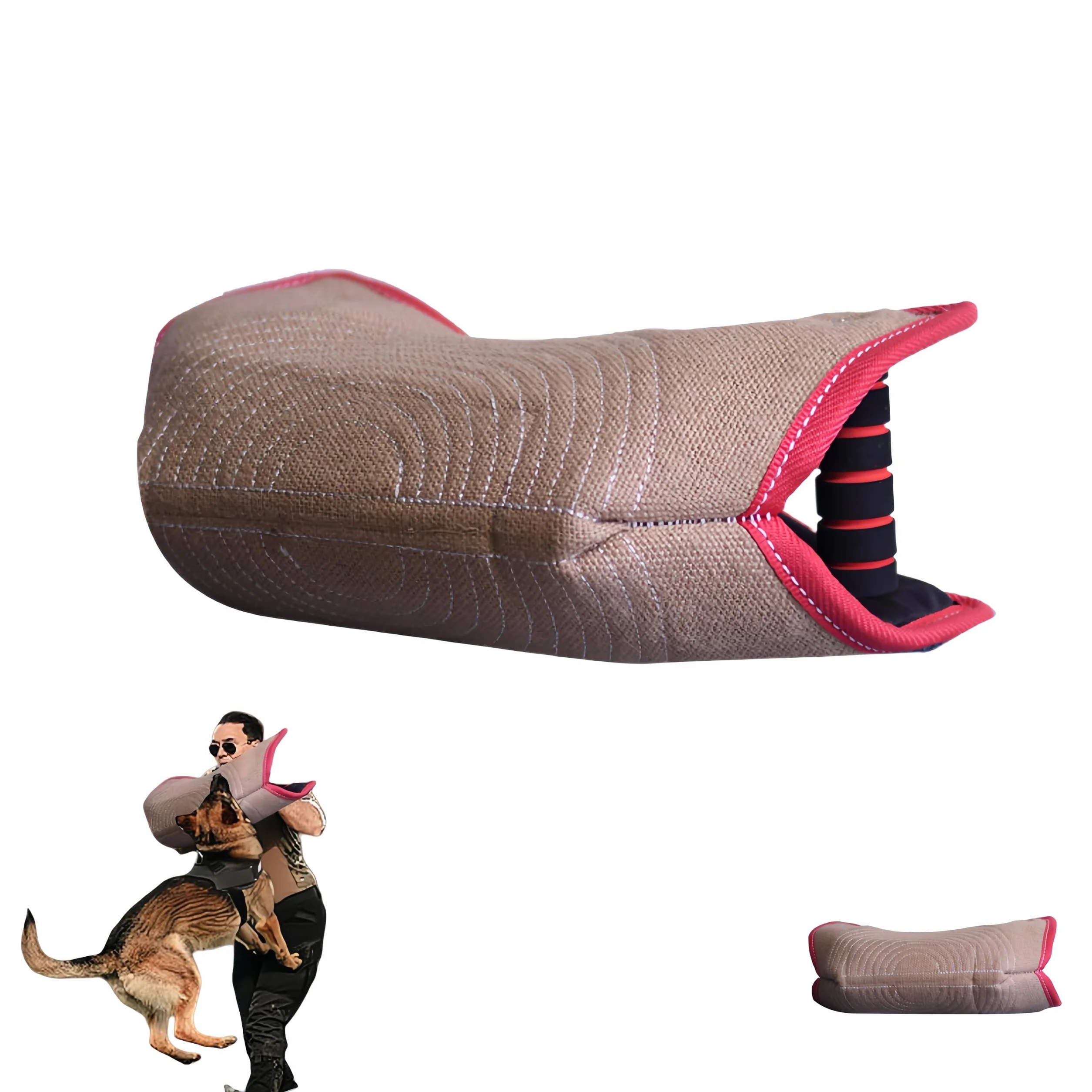 Manchette Mordant Chien Équipement Entraînement Morsure Jeu Traction Pliable 33x20x14cm 500g