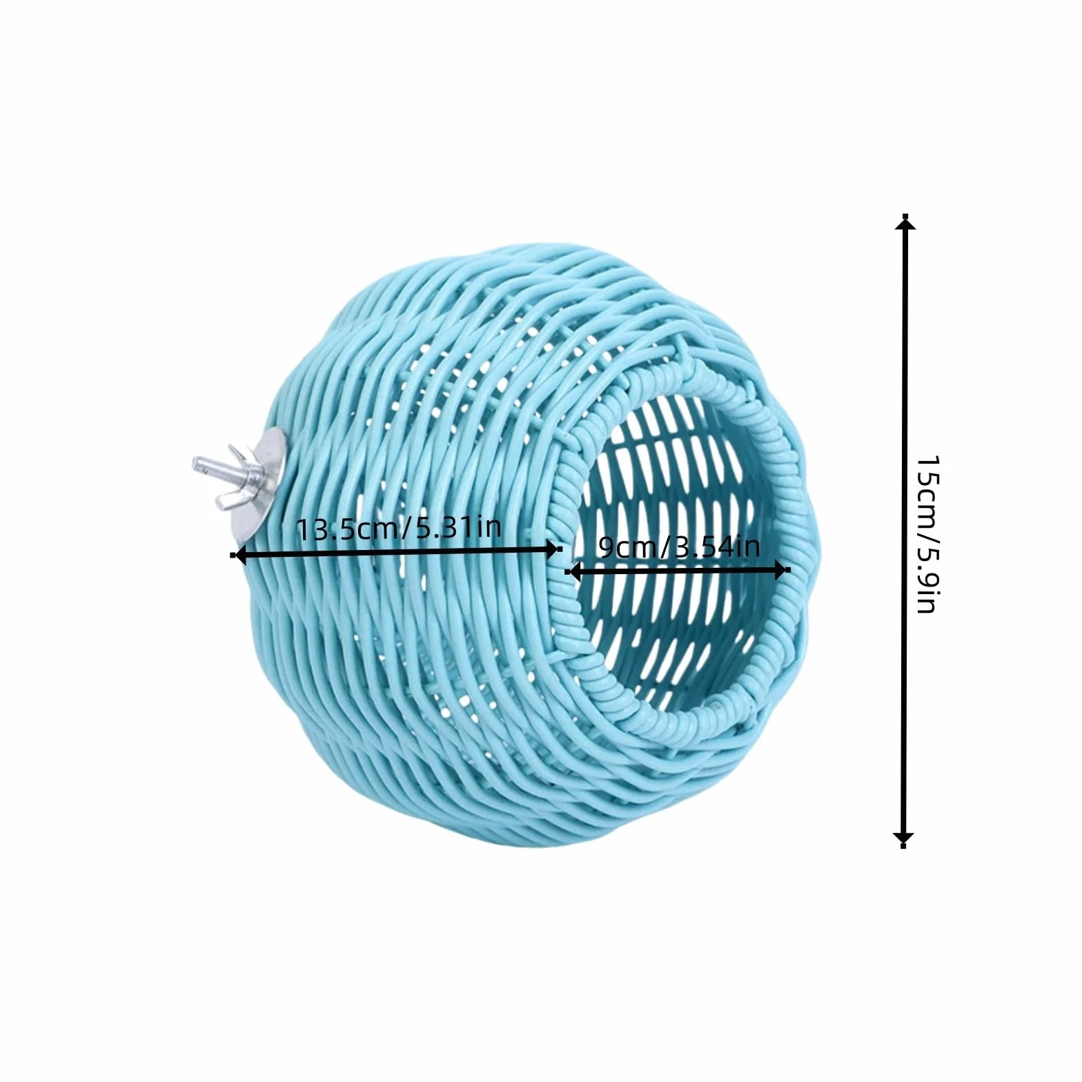 Nid d'Oiseau en Rotin Synthétique Fait à la Main Respirant et Lavable pour Cage Volière Jardin Canaris Perruches Perroquets