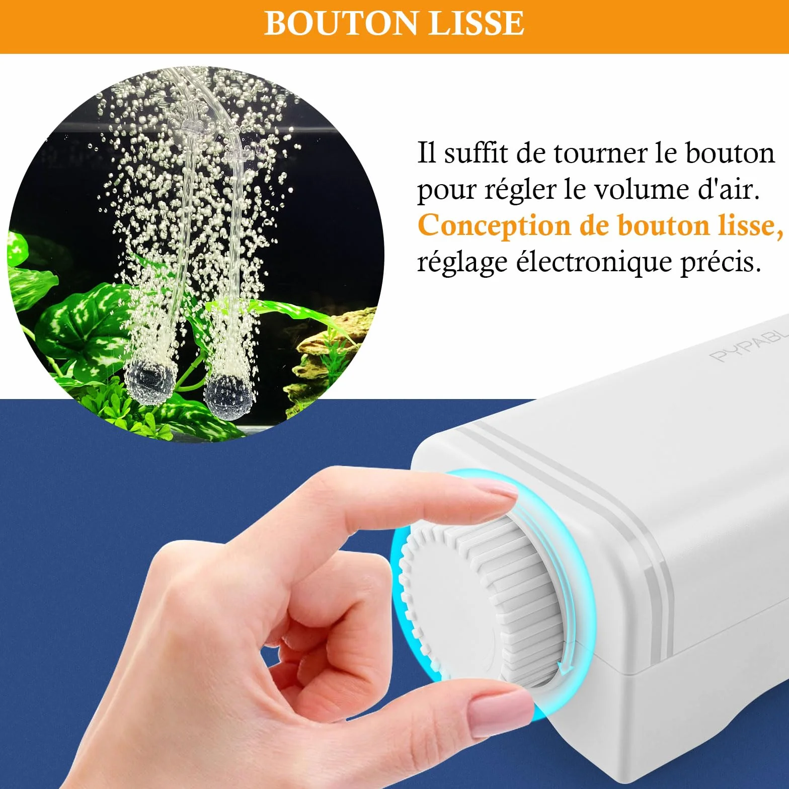 Pompe à Air pour Aquarium 4W Silencieux Aérateur Jusqu'à 400l avec Tube d'air et Pierres d'air