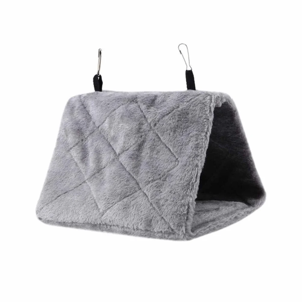Voarge Nid d'oiseaux tente de camping pour oiseaux Jouets d'hiver animaux de compagnie Gris