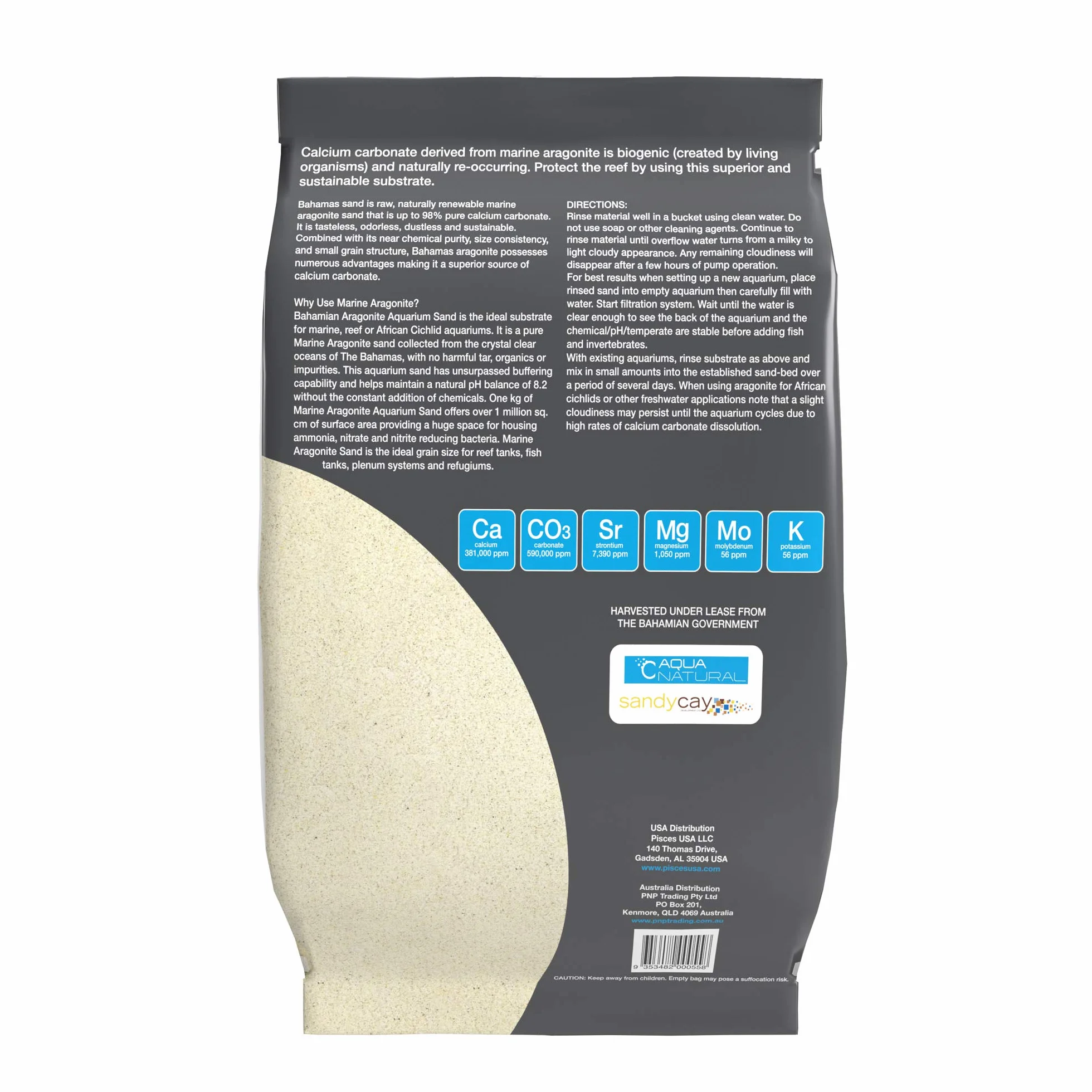 African CICHILD Aragonite Sable pour Aquarium 4,5 kg