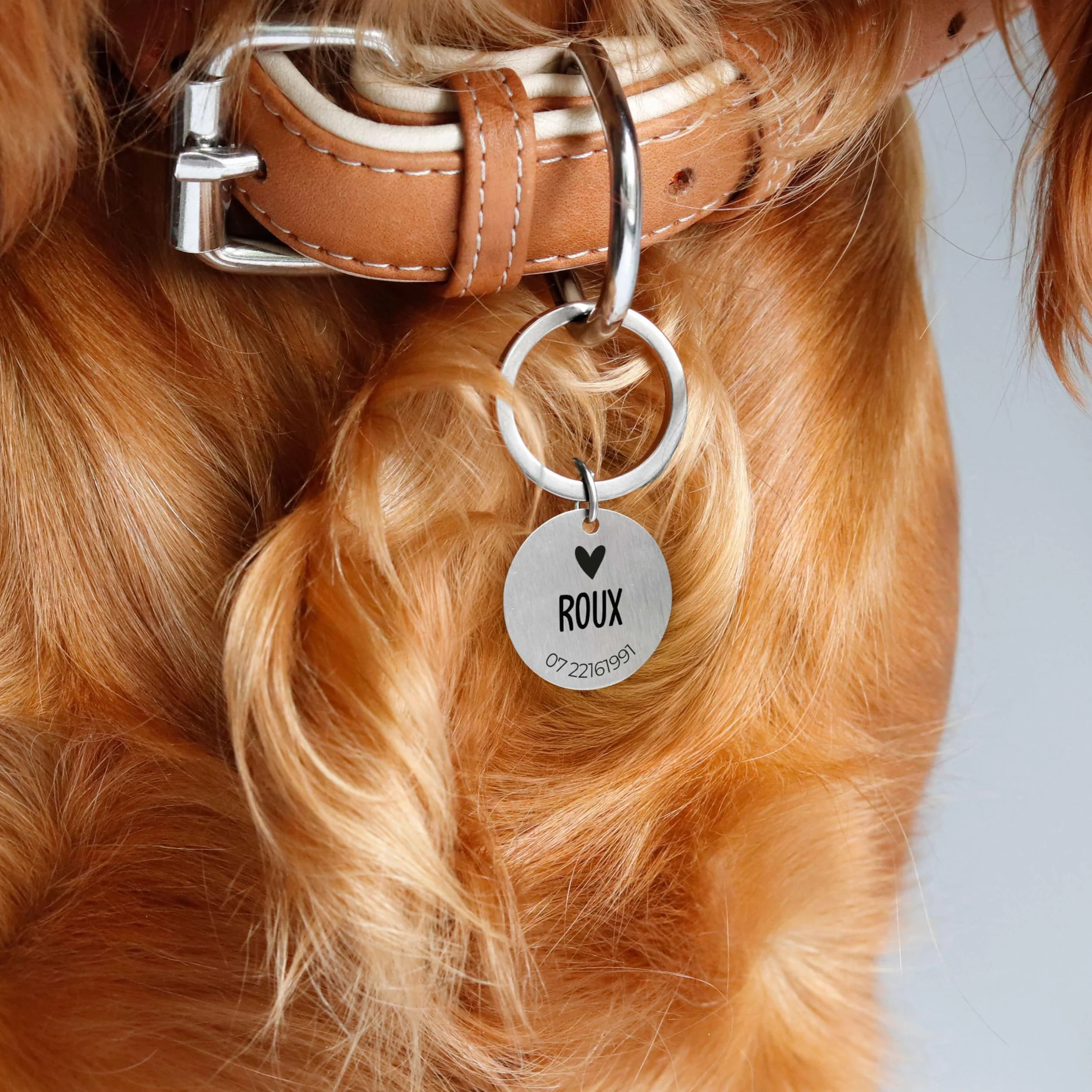 LAUBLUST Médaille pour chien personnalisée avec gravure pour collier - Tailles S, M, L | Cadeau personnalisé avec nom pour chiens et leurs maîtres - Accessoire pour chien | Boîte cadeau incl.