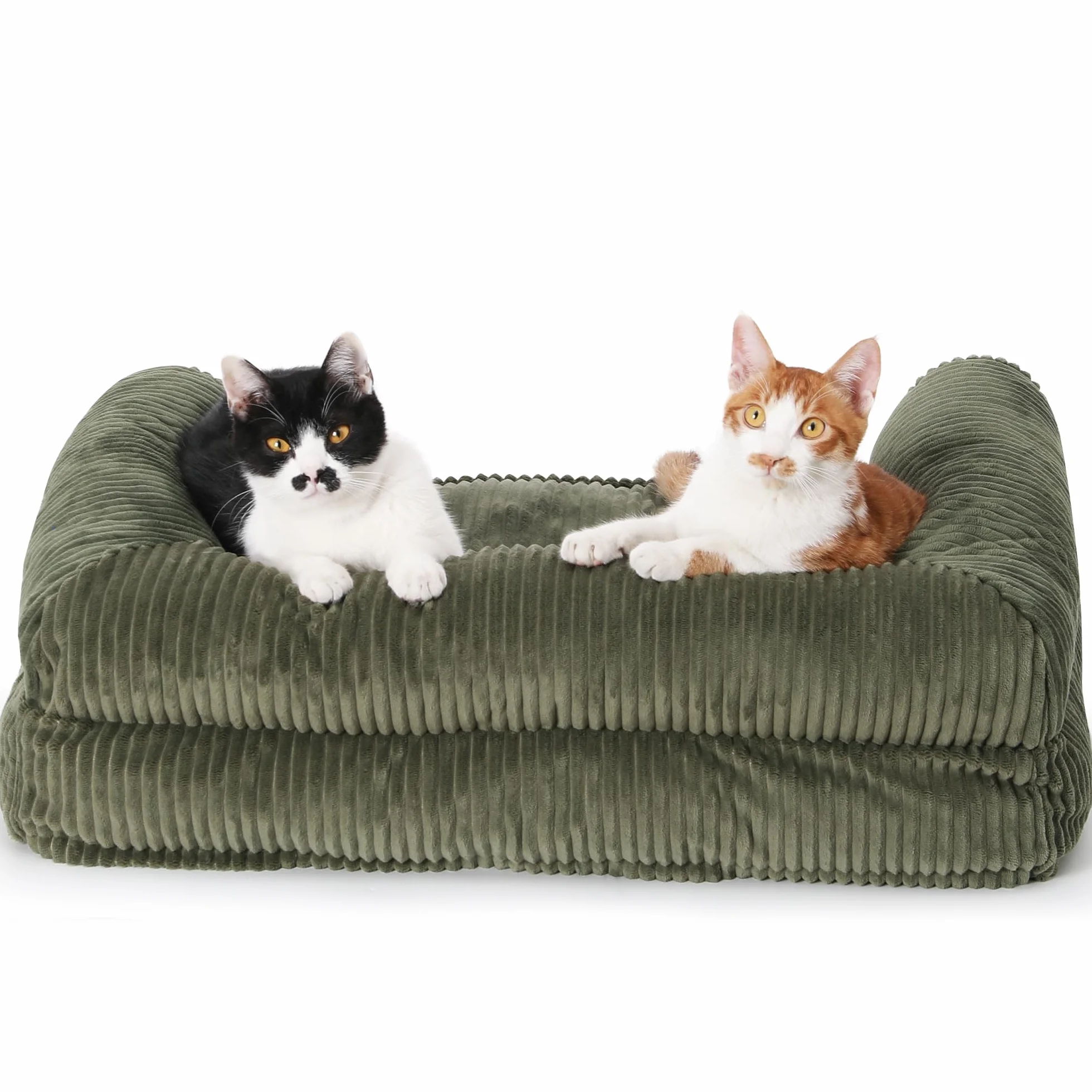 FUKUMARU Coussin Chien Dehoussable Lavable Canapé Antidérapant 72 x 52 x 22 cm Vert