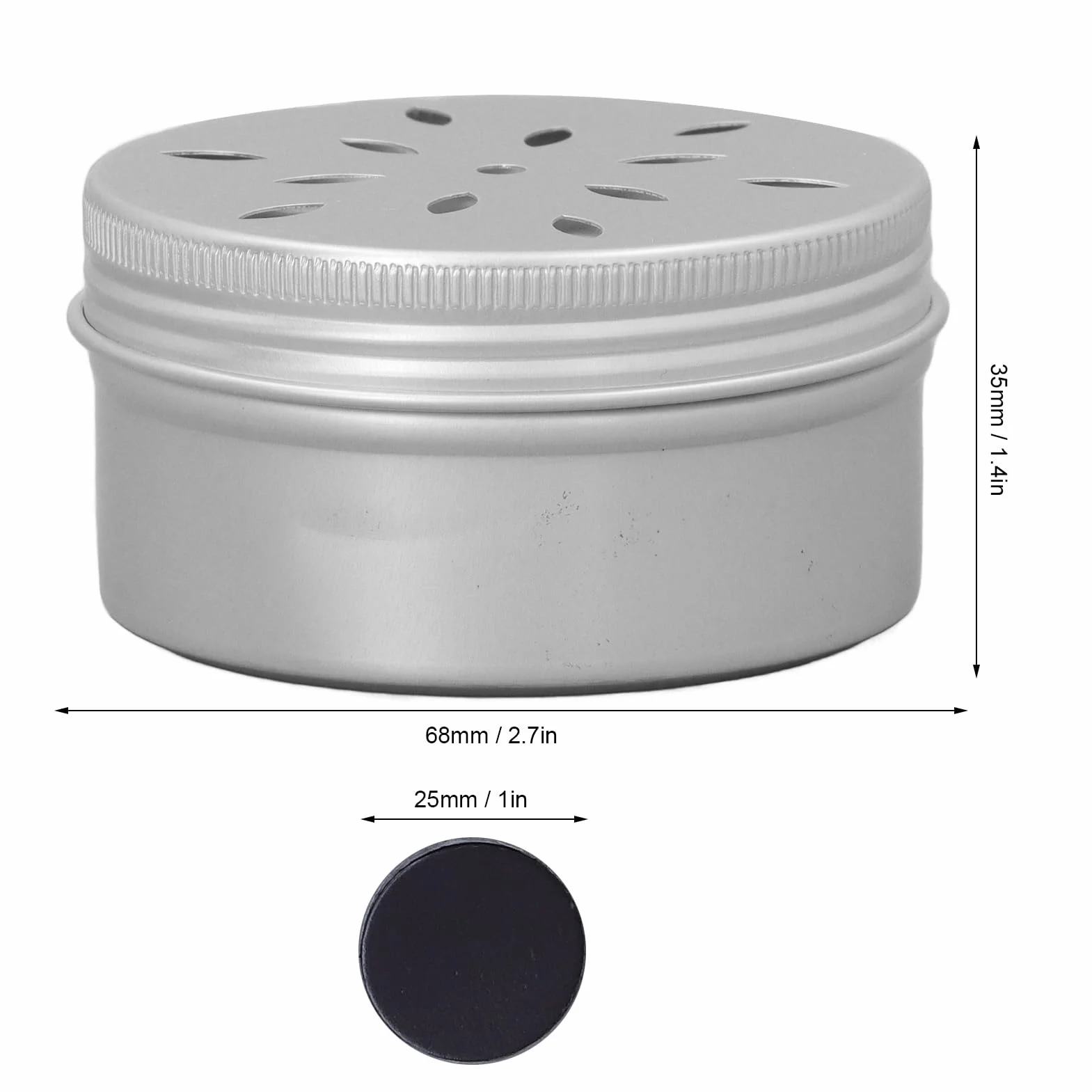 Kit d'entraînement de boîte à parfum pour chien creux avec autocollants magnétiques, récipient en métal nez animal 10 points magnétiques