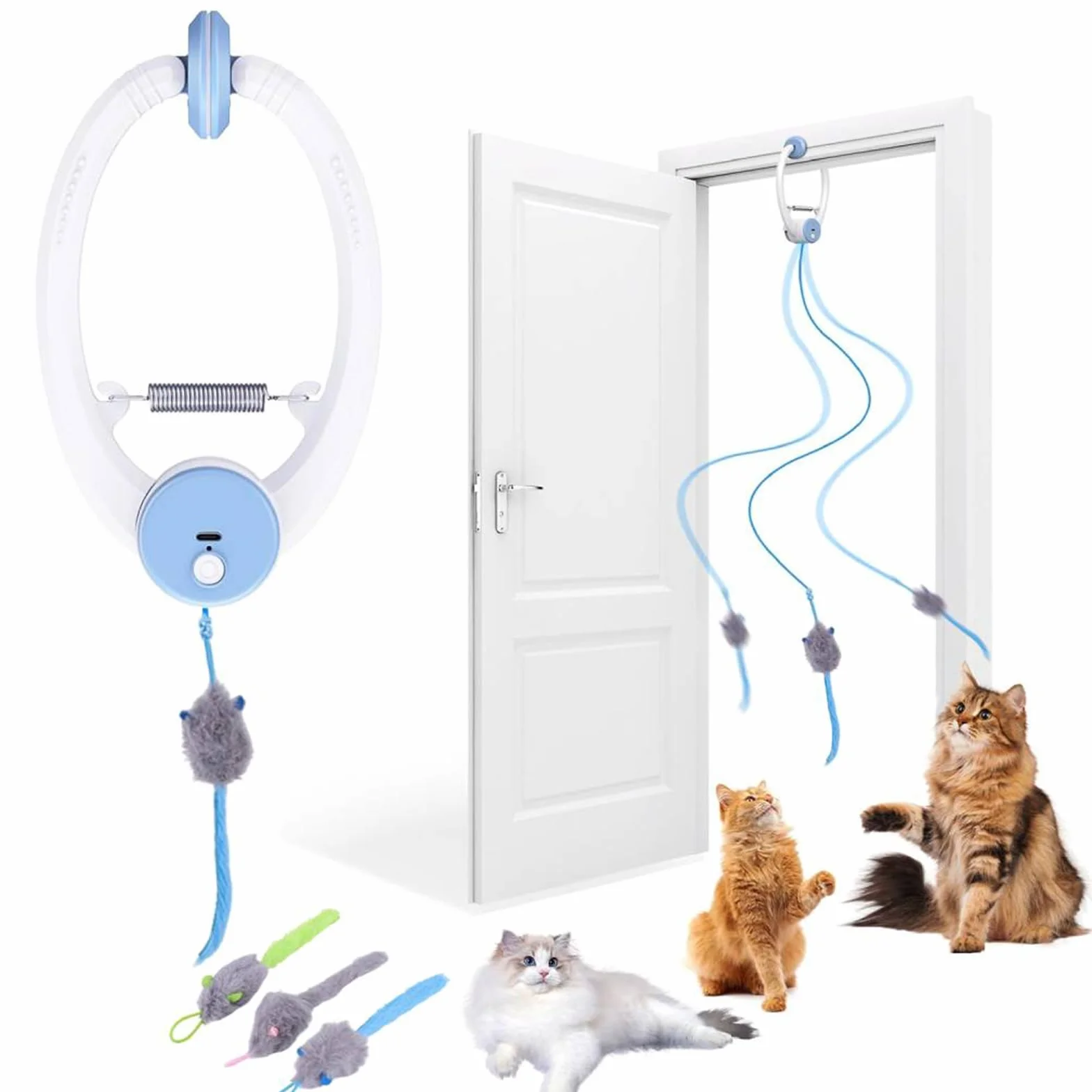 Jouet électrique interactif pour Chat avec télécommande - Mouvement Automatique 360° rechargeable USB