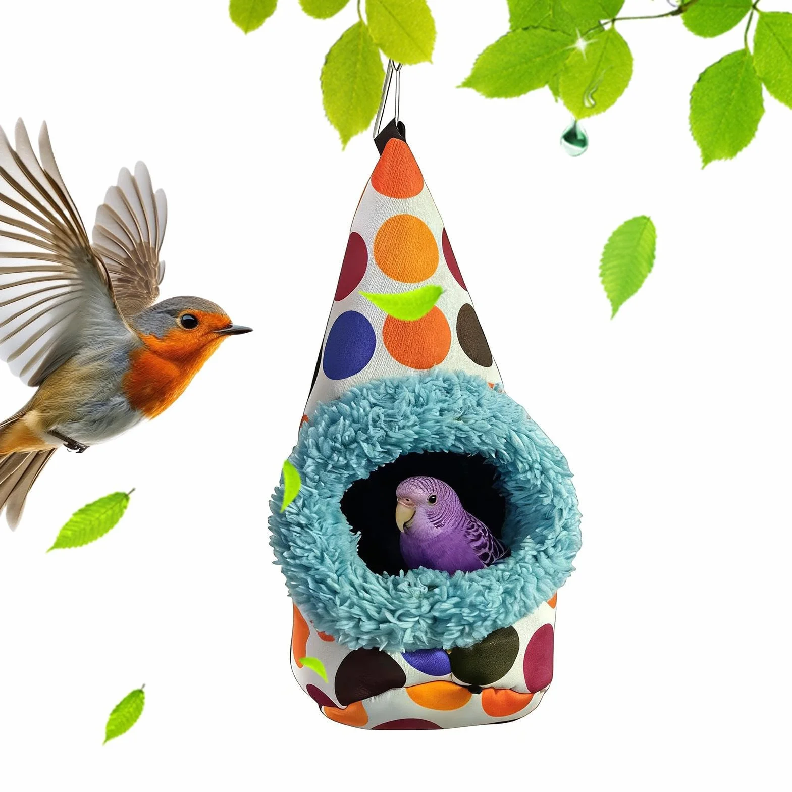 Lit pour cage à oiseaux en peluche, nichoir pour se reposer, canari, calopsitte, pinson
