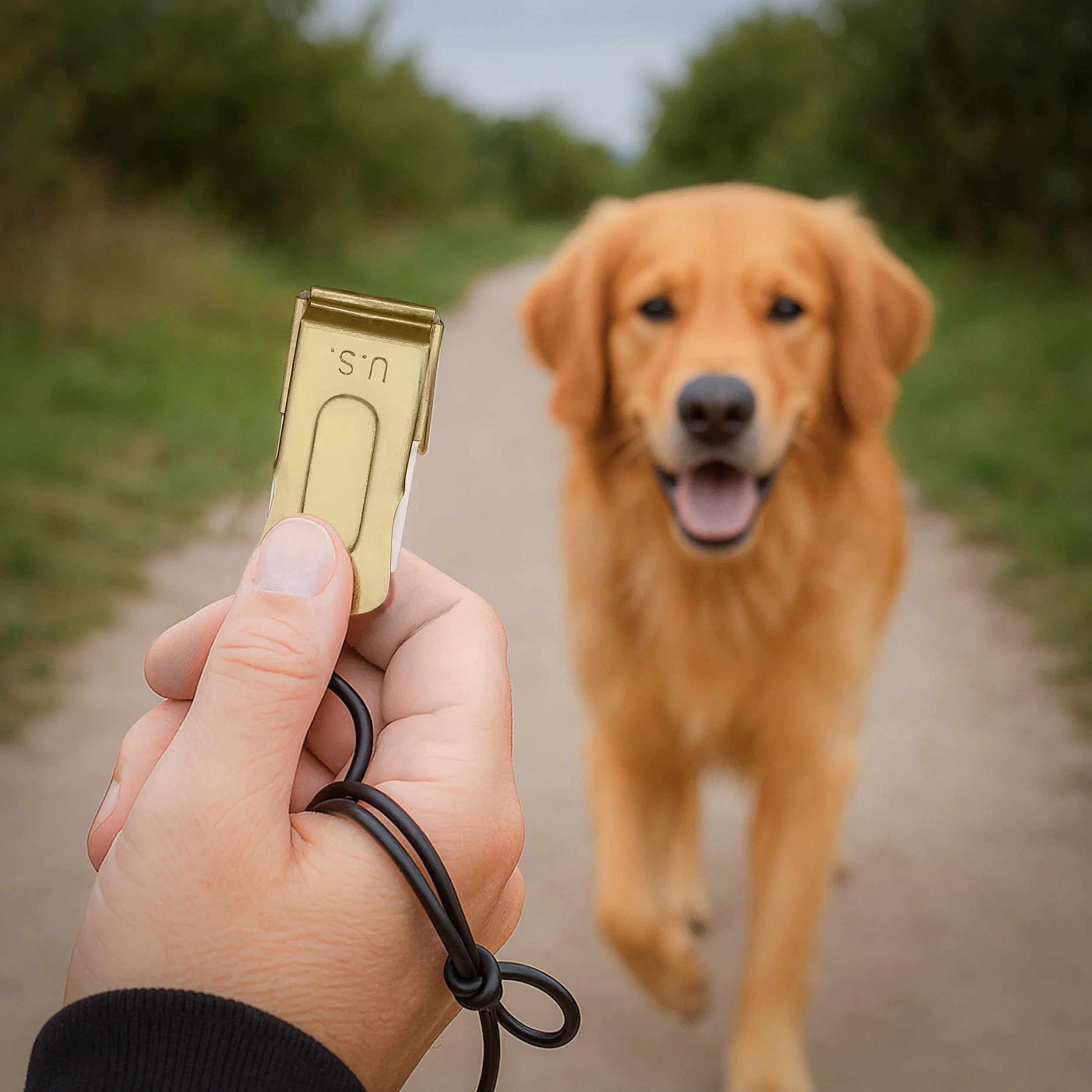 Mythrojan Brass and Steel Pet Training Clicker Puppy Dog Training Dog Clicker Cricket Clicker U.S. Engraved WII Military Gear Metal Clicker
