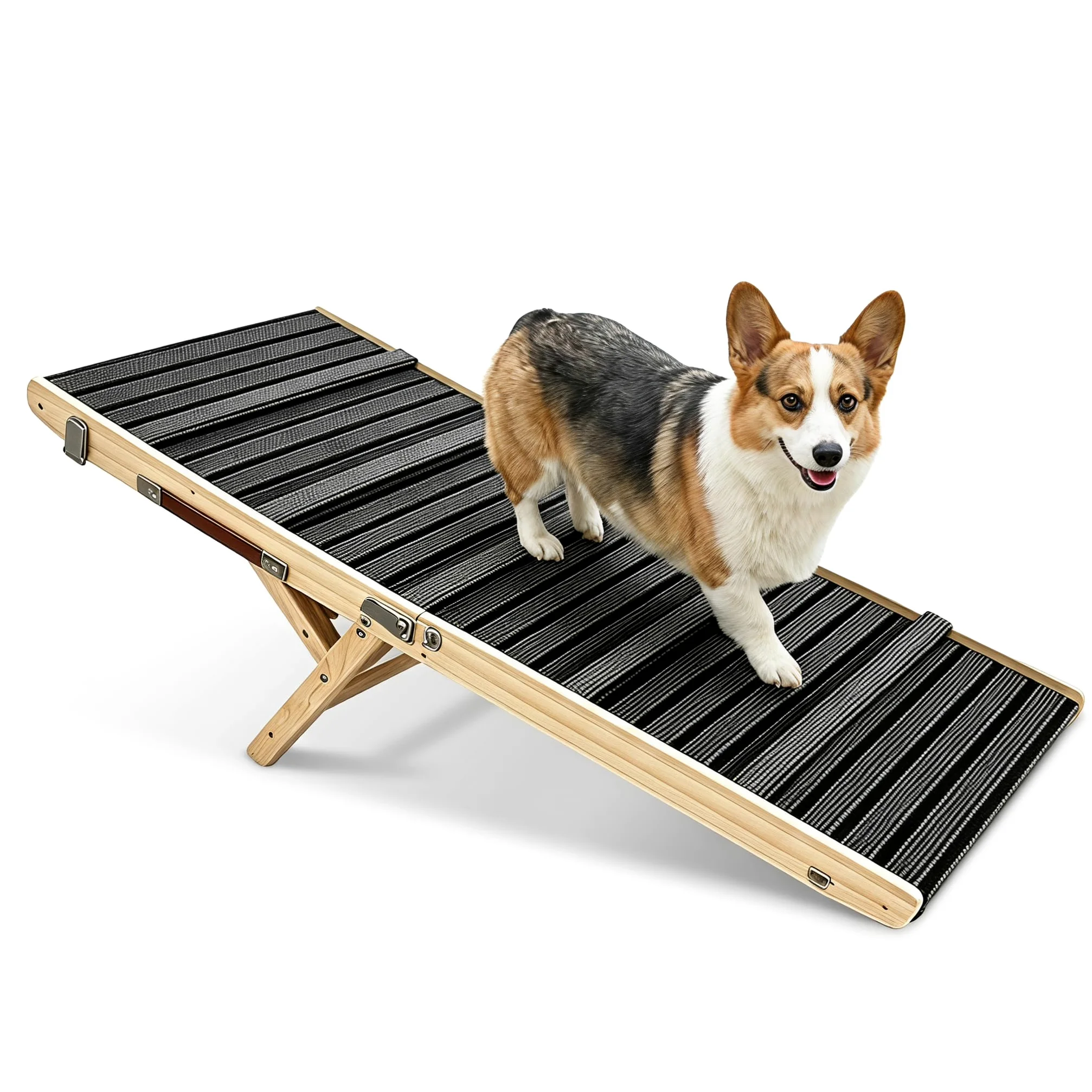 Rampe antidérapante pour chien - Rampe d'accès extra large - Pliable avec connexion sans couture à la plateforme - Charge maximale : 50 kg - Réglable, canapé, lit, voiture pour chiens de petite et