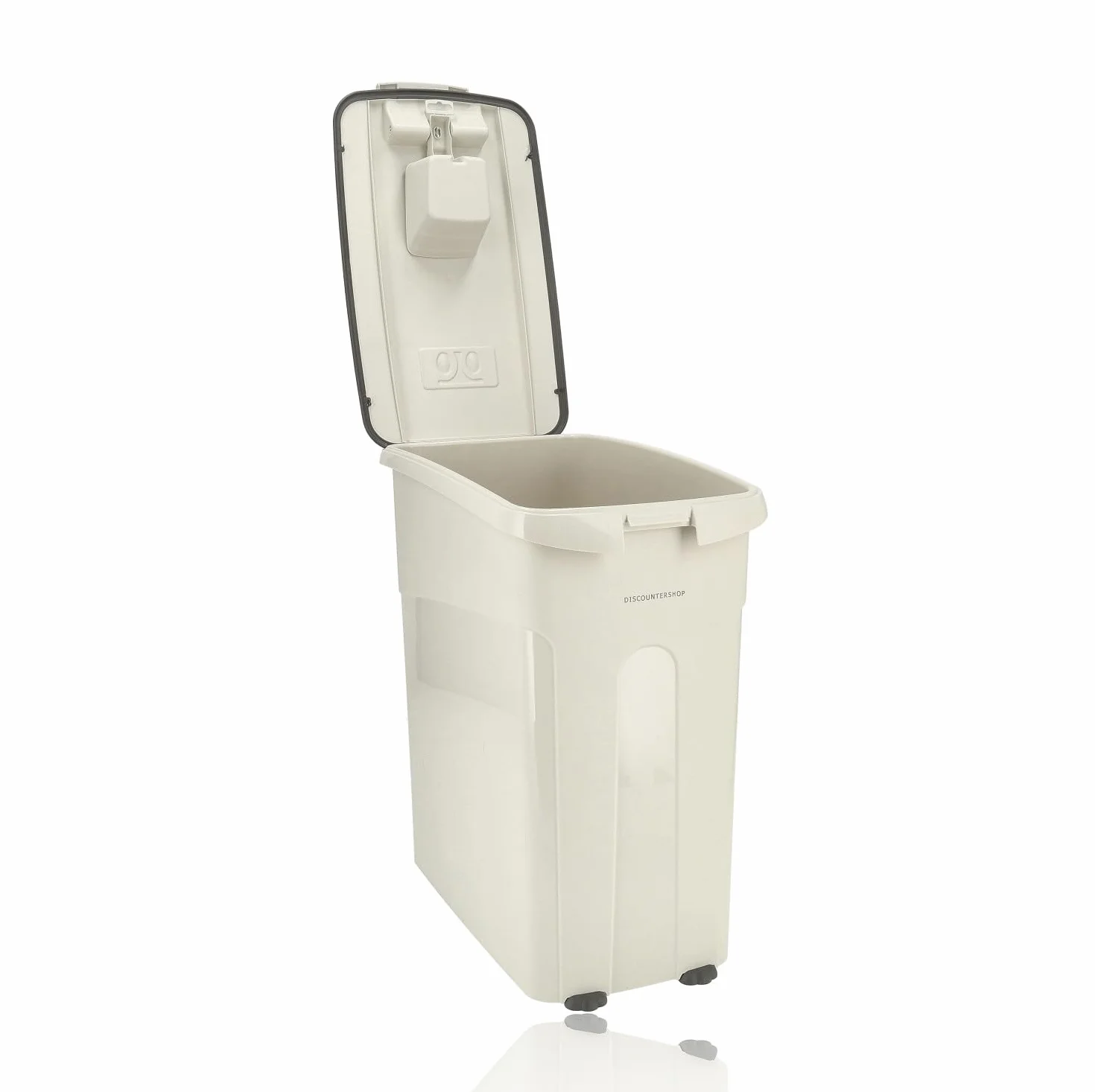 Conteneur alimentaire hermétique 54L pour chiens et chats - Avec roues et pelle, pour environ 20 kg de nourriture sèche, litière pour chat ou croquettes pour chien