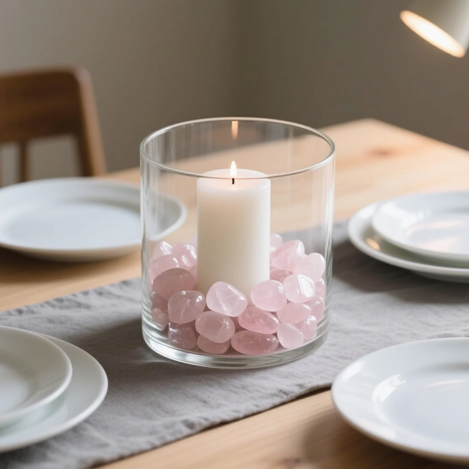 435 g de gravier décoratif pour aquarium - Rose quartz écrasé - Cristal naturel - Poli - Forme irrégulière - Vase - Pierres juteuses