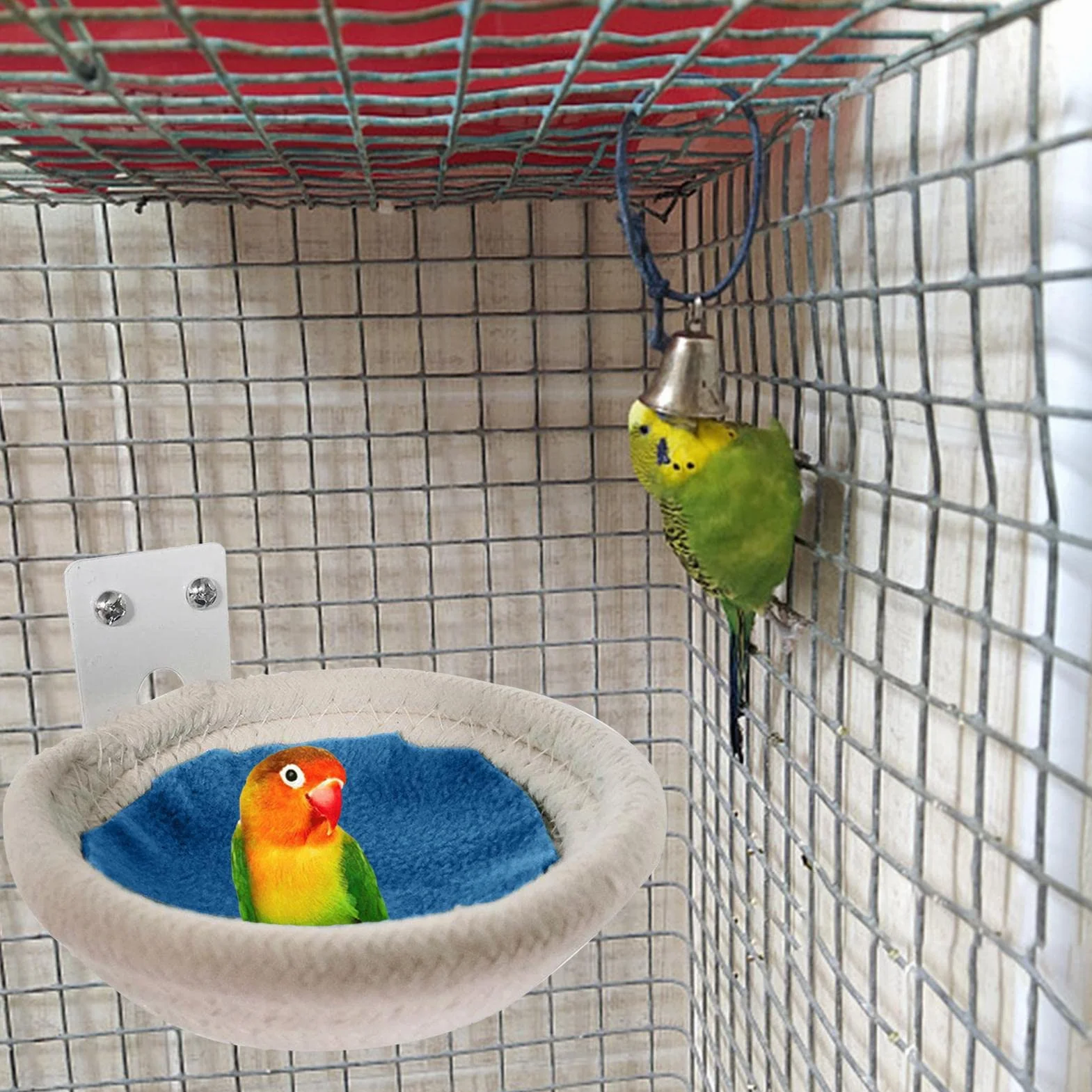 Nid de Perruche - Nid d'élevage pour Petits Oiseaux, Cage à Perroquet à Couver pour Calopsitte Canari Inséparable Pinson