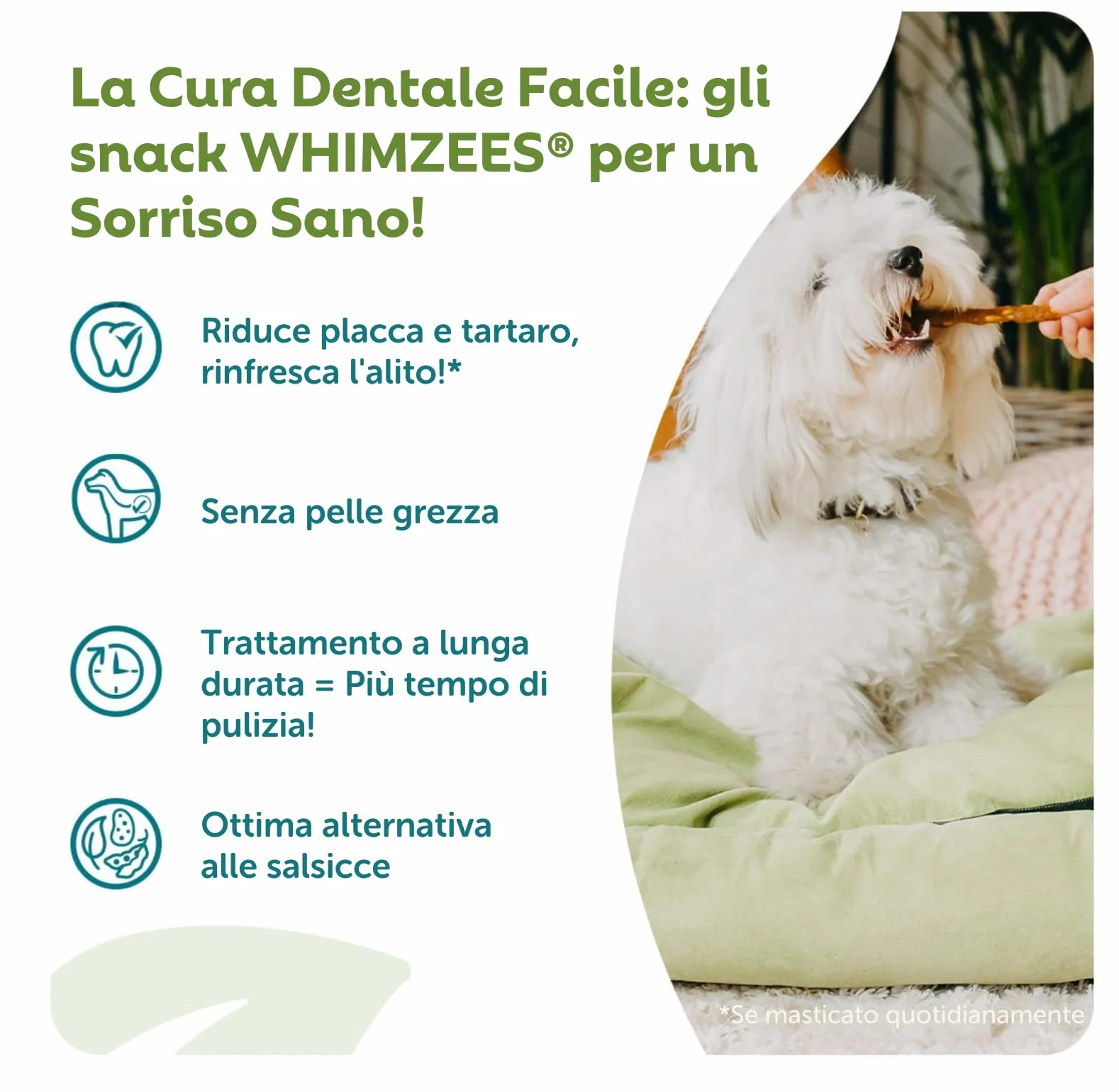 WHIMZEES Saucisses Végétariennes S 28 pièces Friandises pour Chiens de Petite Taille Naturelles sans Céréale