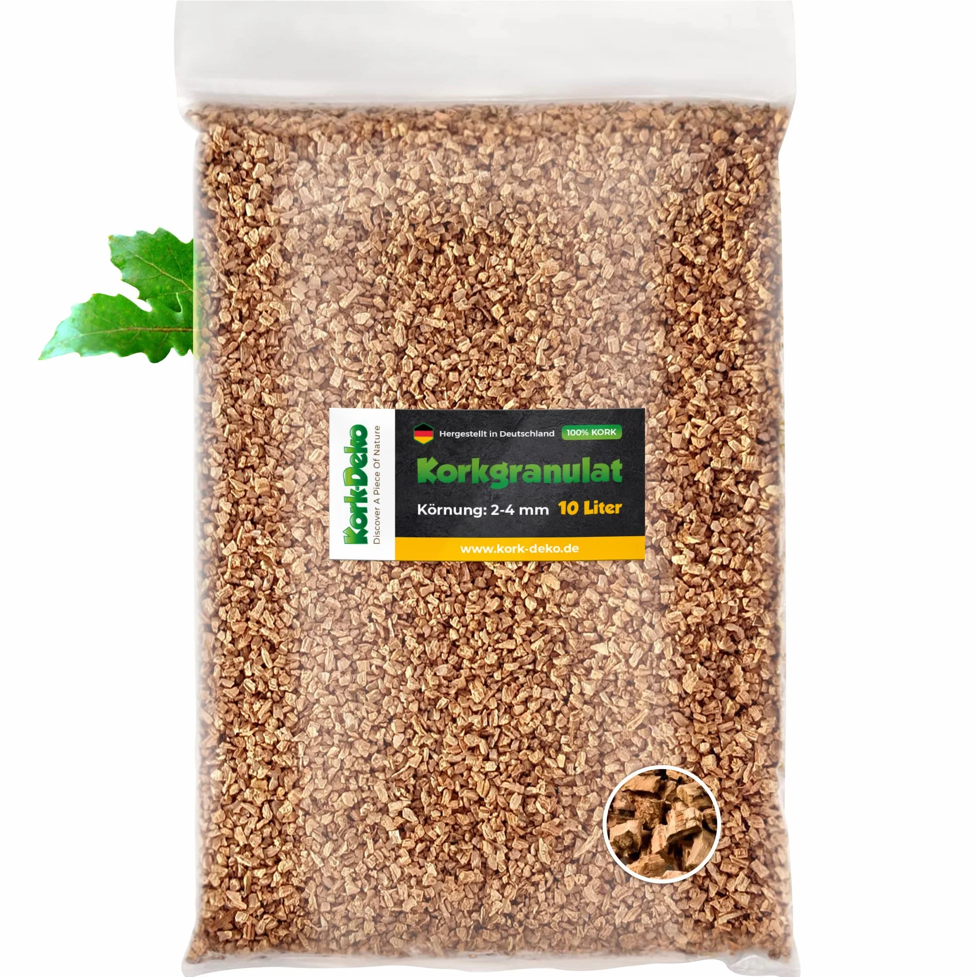 Granulés de liège 10 litres 2-4 mm substrat terrarium Kork-Deko