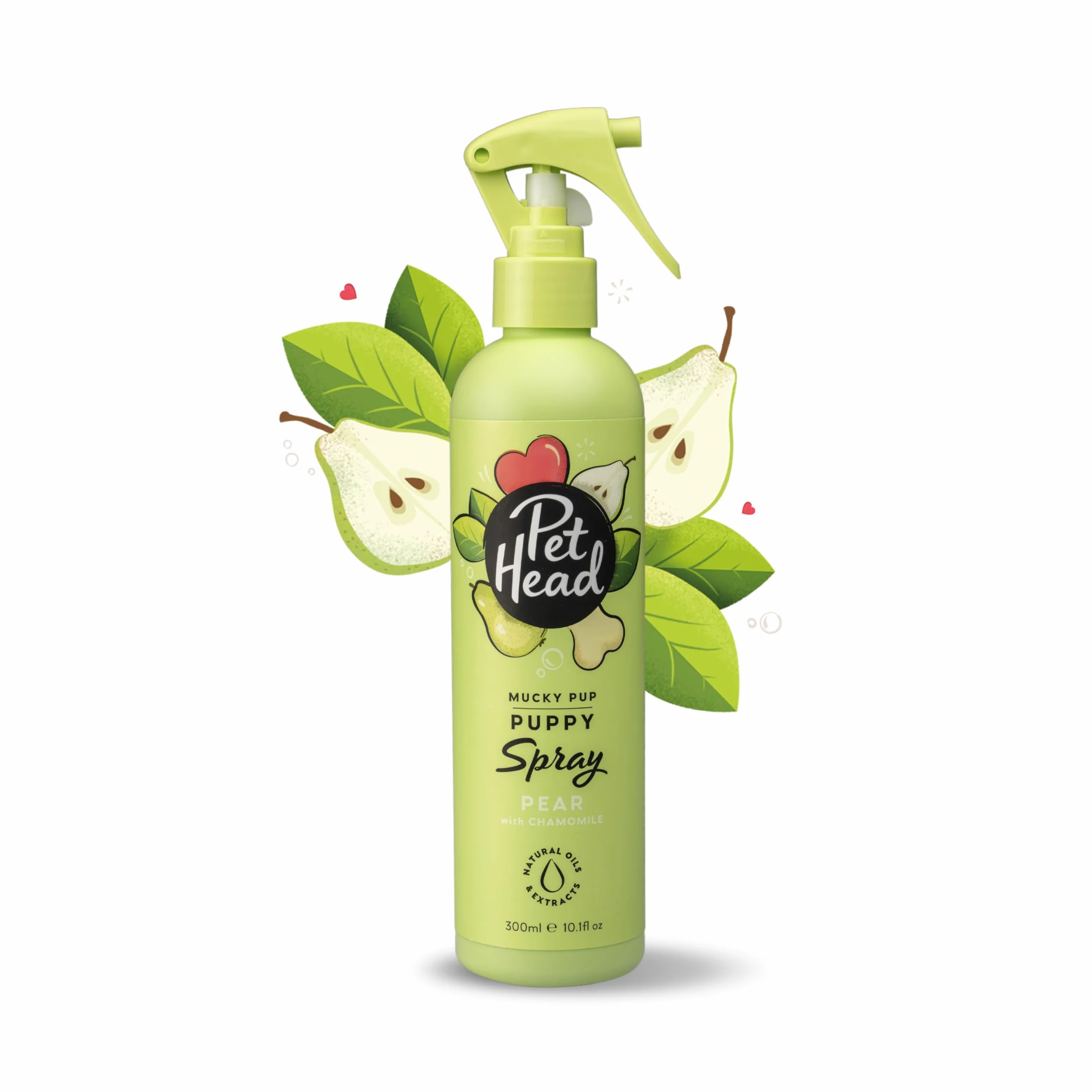 Pet Head Mucky Pup Spray Désodorisant pour Chiot Parfum Poire 300ml Séchage Rapide sans Rinçage Naturel